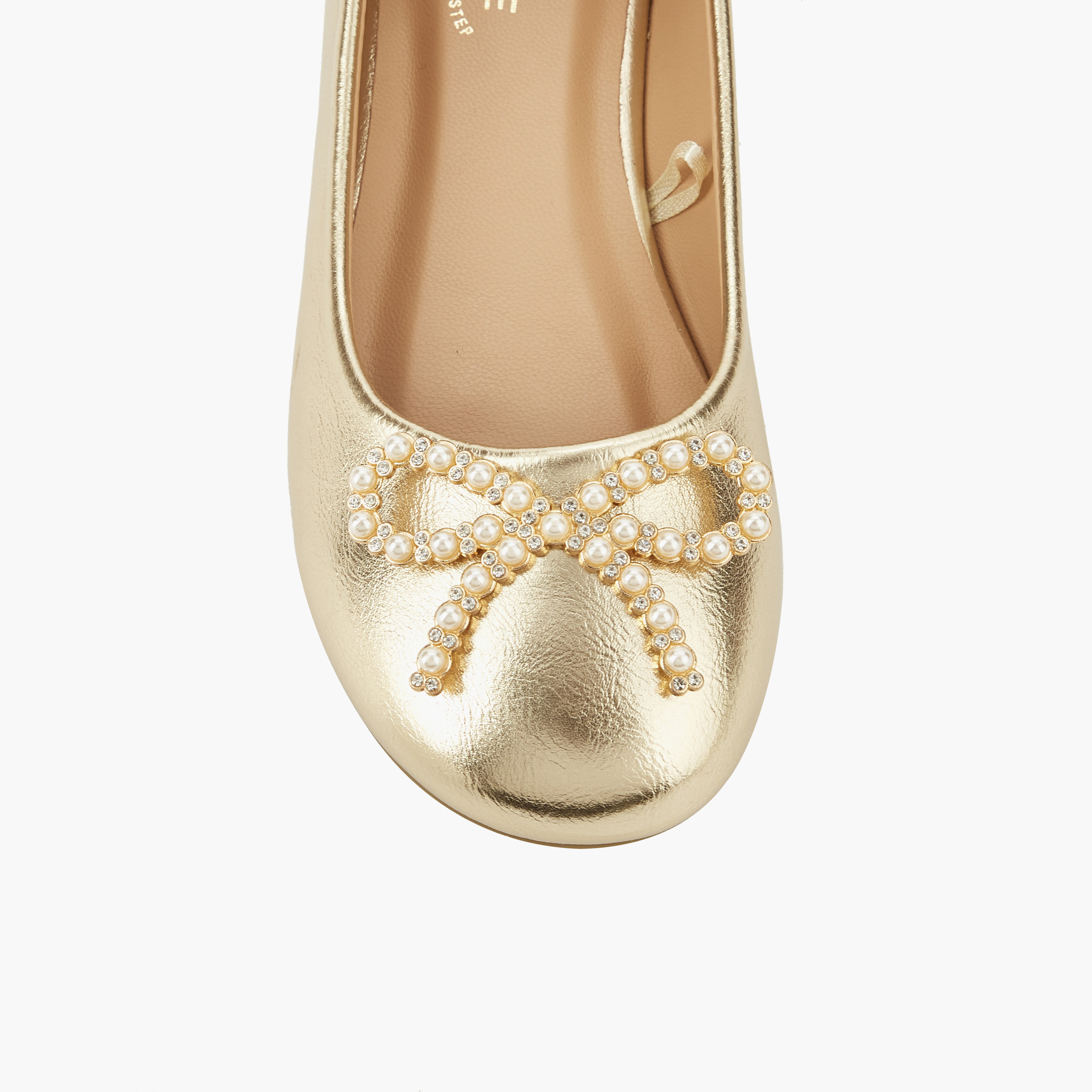 Celeste Girls Embellished Bow Ballerina Shoes-girls-shoes-ballerinas-image-4