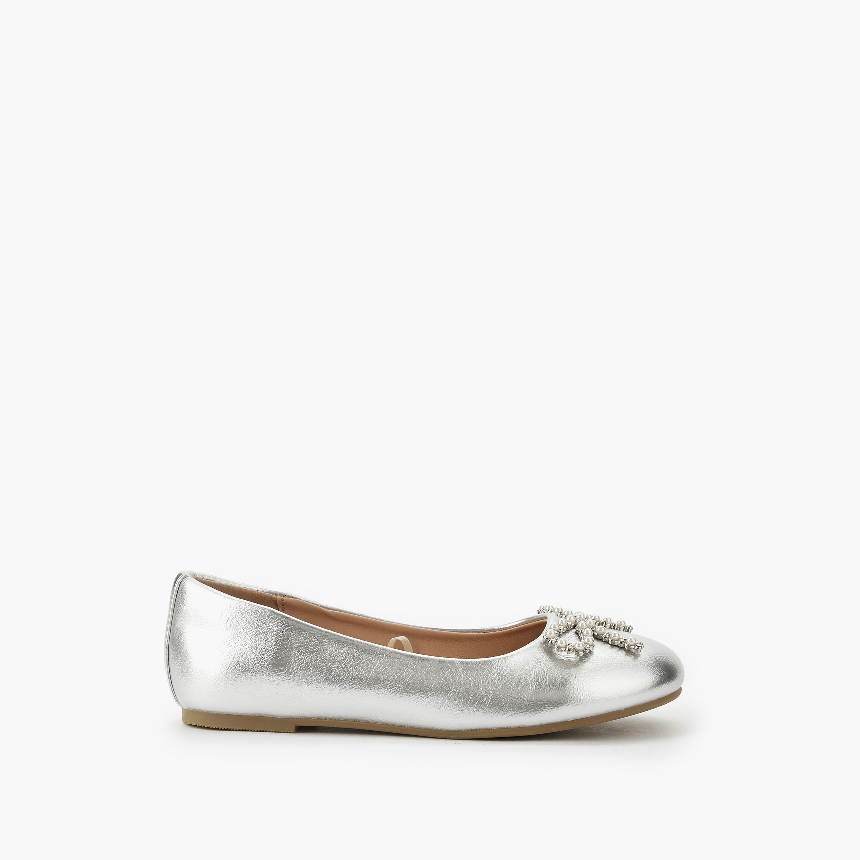 Celeste Girls Embellished Bow Ballerina Shoes-girls-shoes-ballerinas-image-2