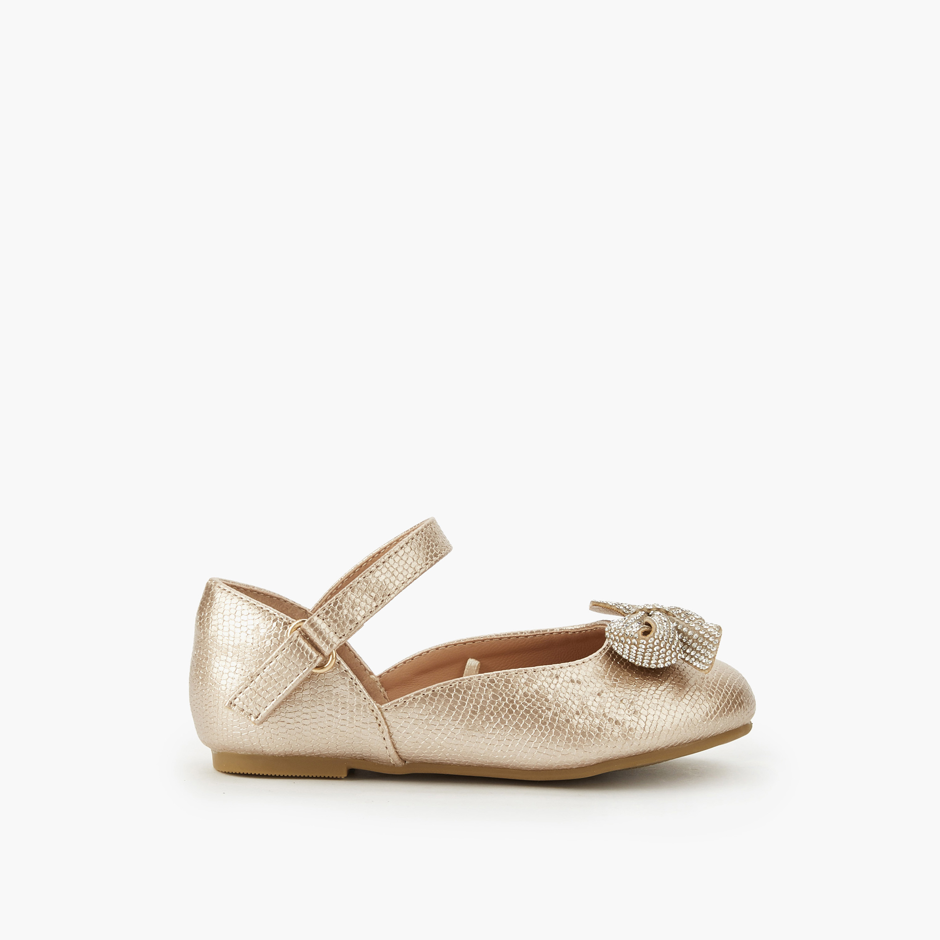 Juniors Girls Hook and Loop Ballerina Shoes-girls-shoes-ballerinas-image-2