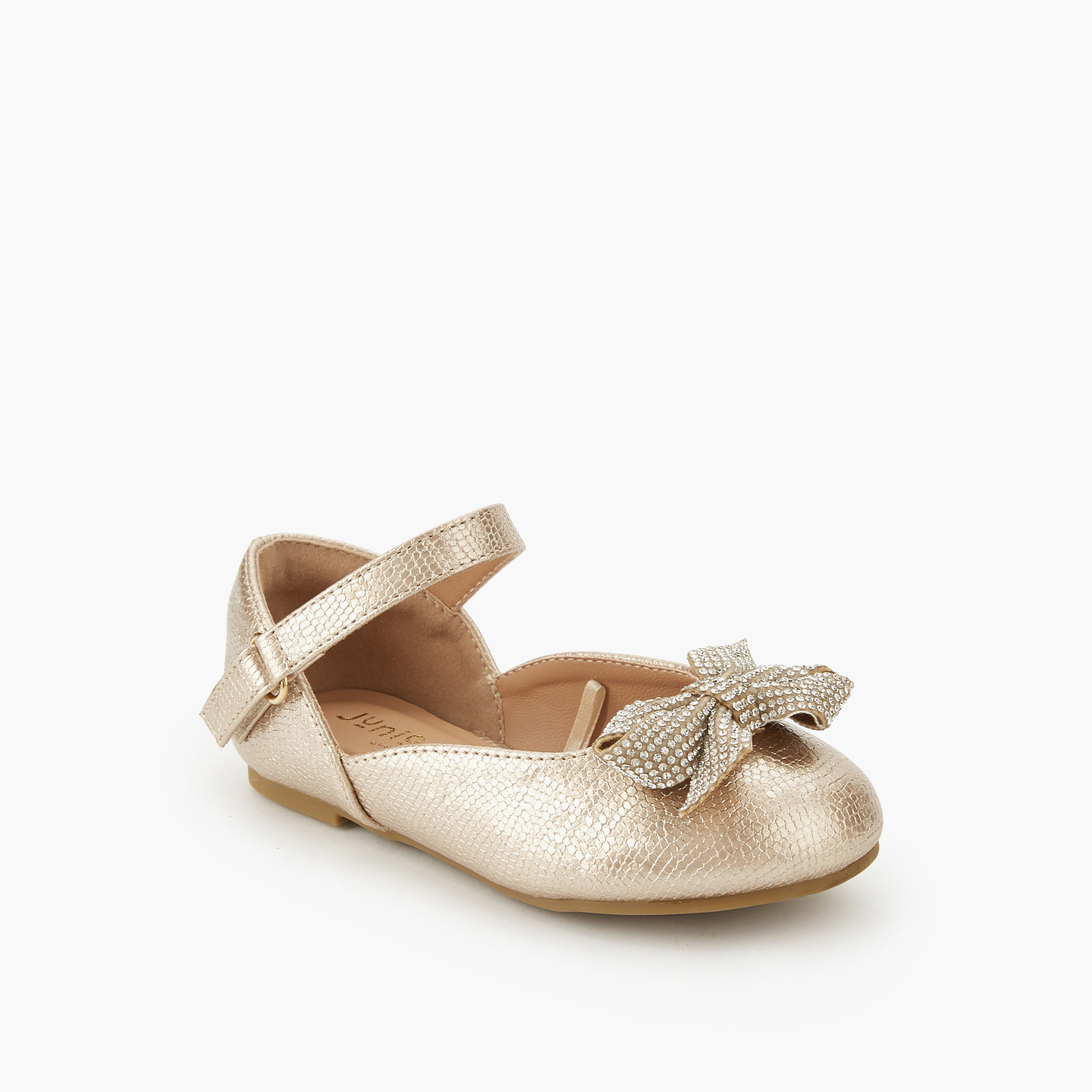 Juniors Girls Hook and Loop Ballerina Shoes-girls-shoes-ballerinas-image-3