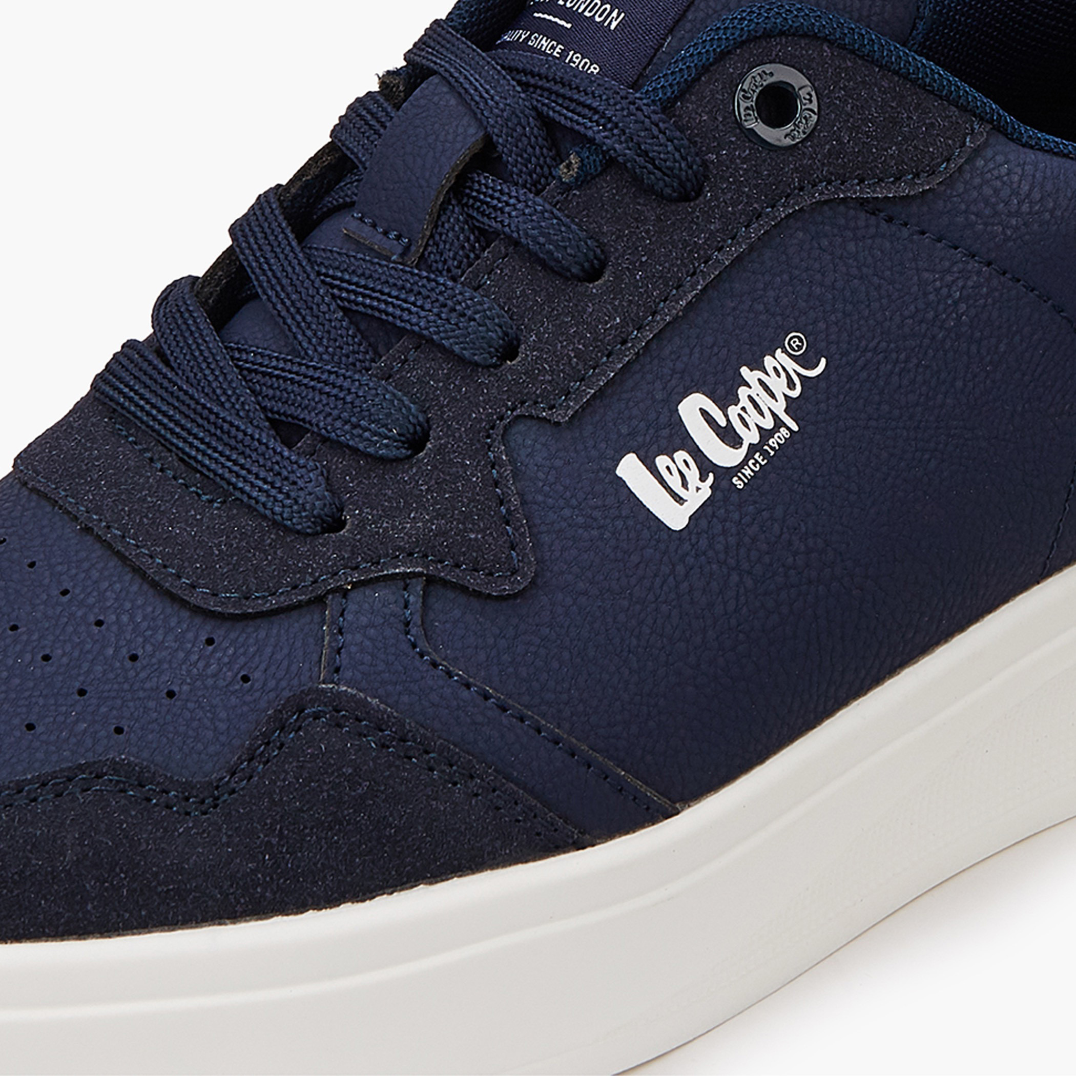 Lee Cooper Men's Perforated Lace-Up Ortholite Sneakers-men-shoes-sneakers-image-4