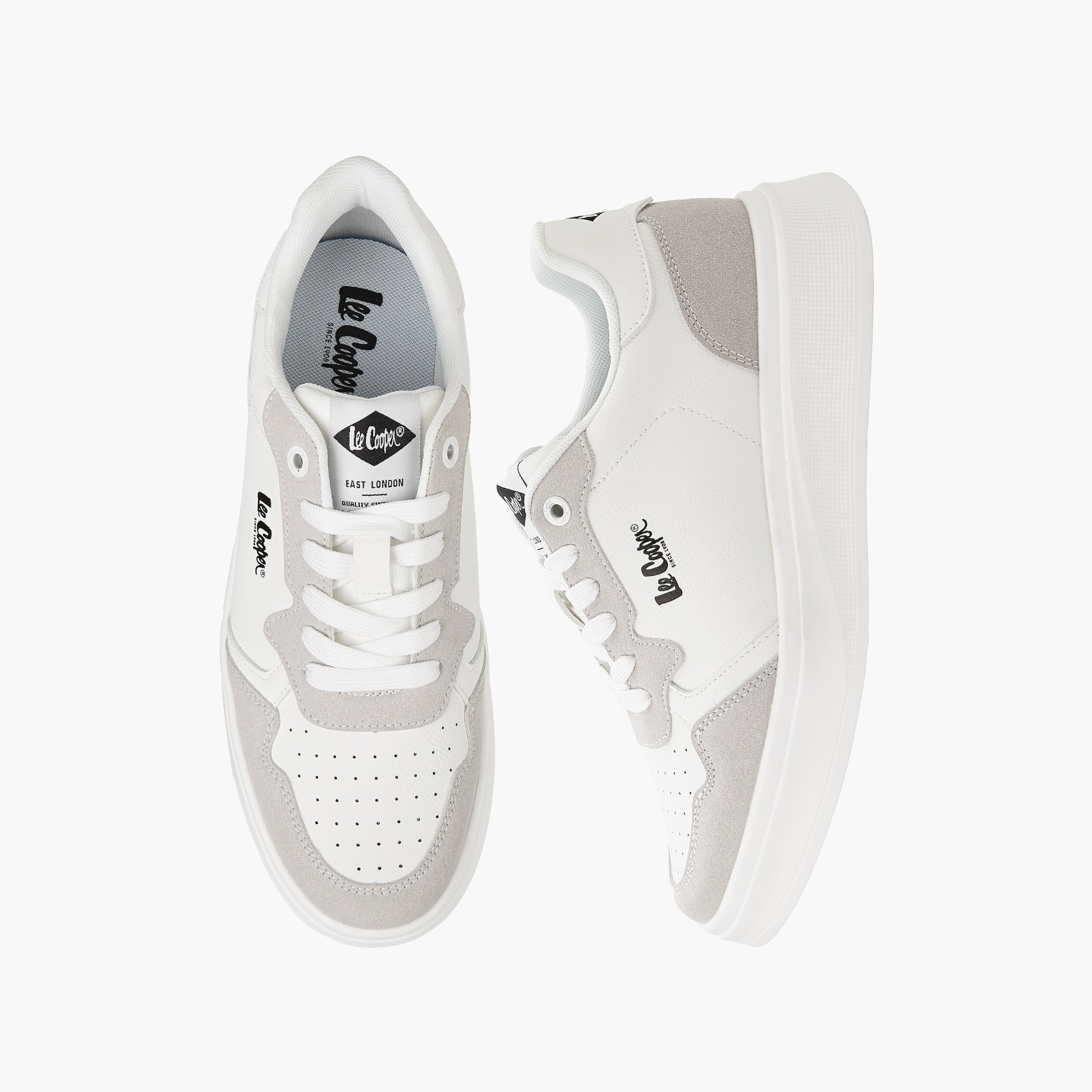 Lee Cooper Men's Perforated Lace-Up Ortholite Sneakers-men-shoes-sneakers-image-1