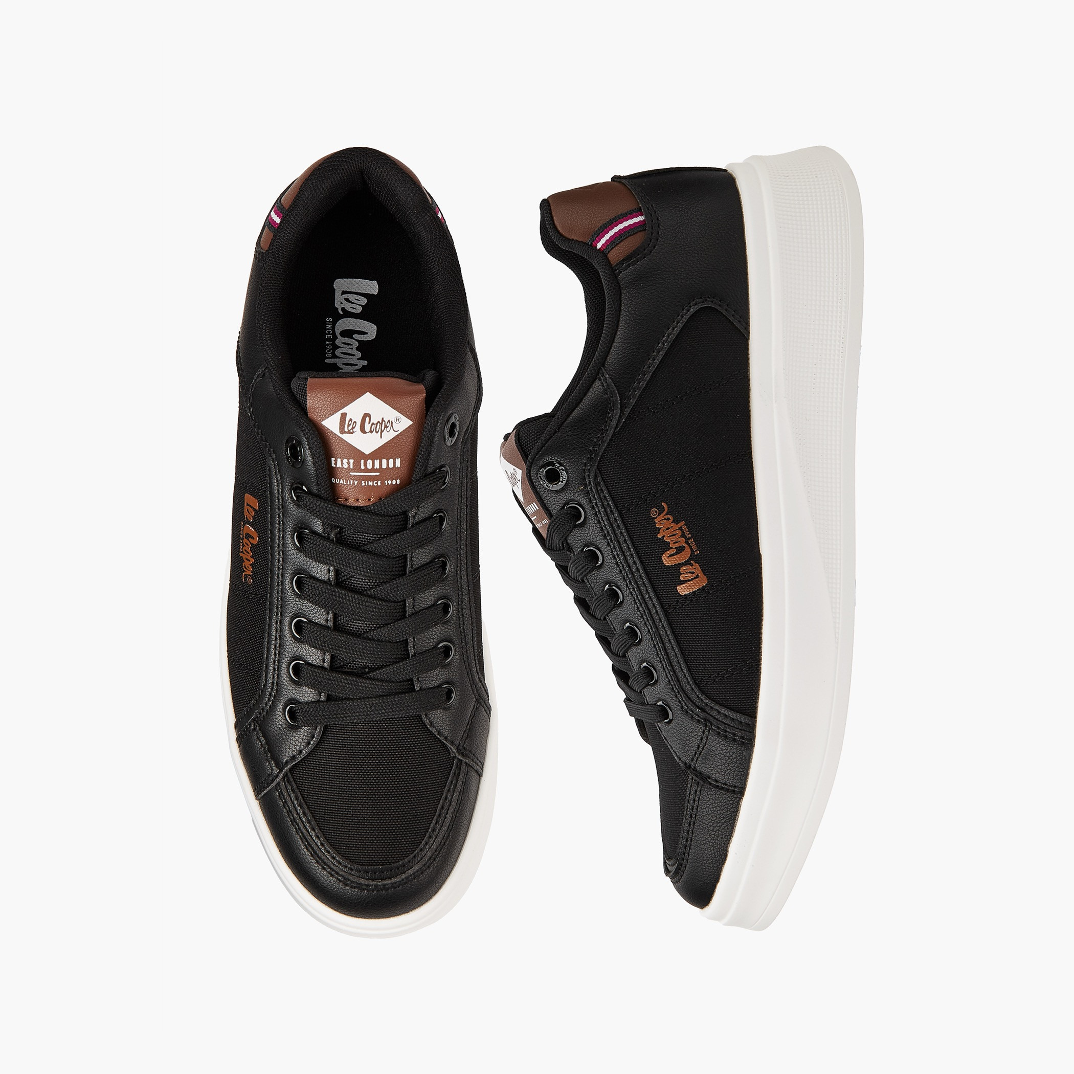 Lee Cooper Men's Solid Lace-Up Ortholite Sneakers-men-shoes-sneakers-image-1