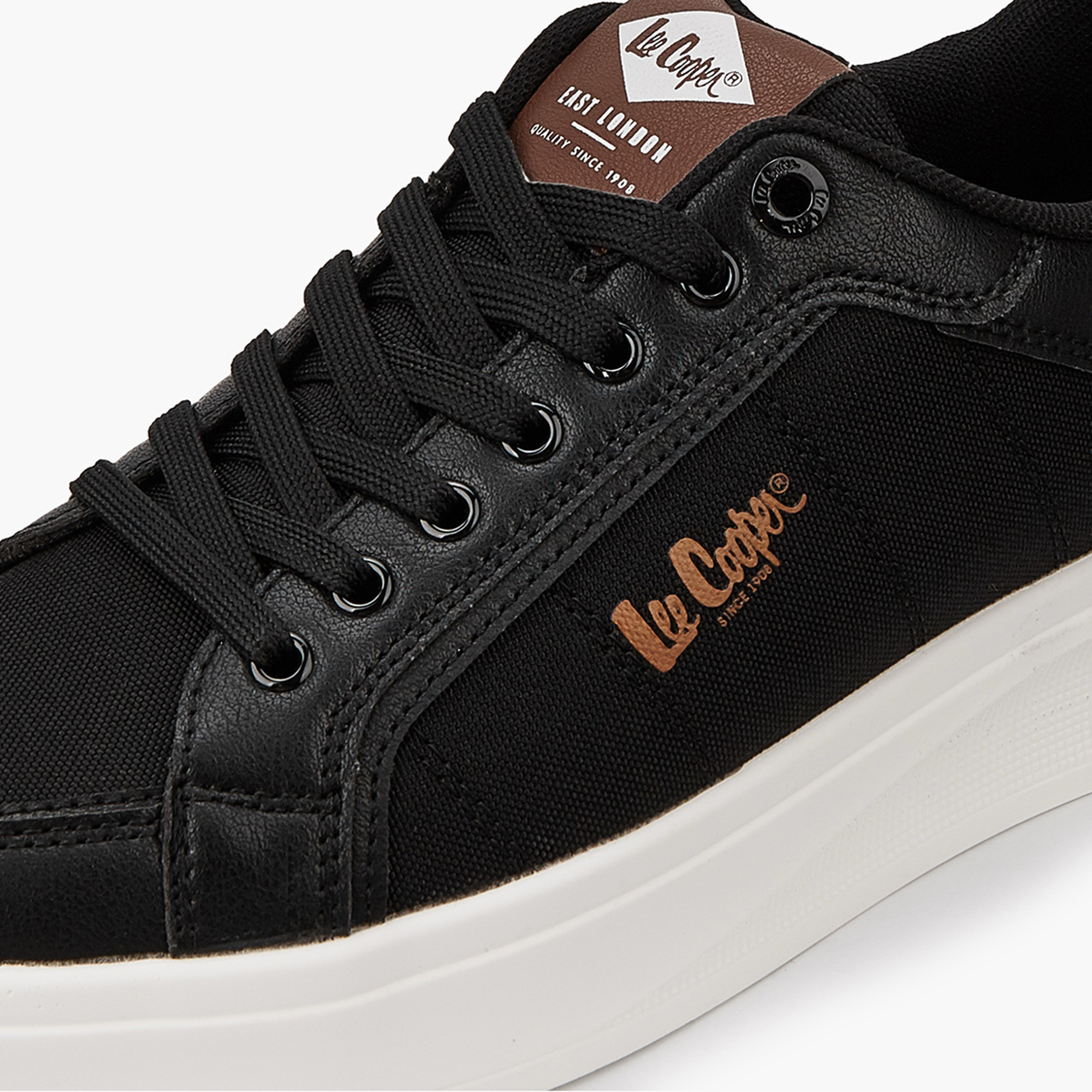 Lee Cooper Men's Solid Lace-Up Ortholite Sneakers-men-shoes-sneakers-image-5
