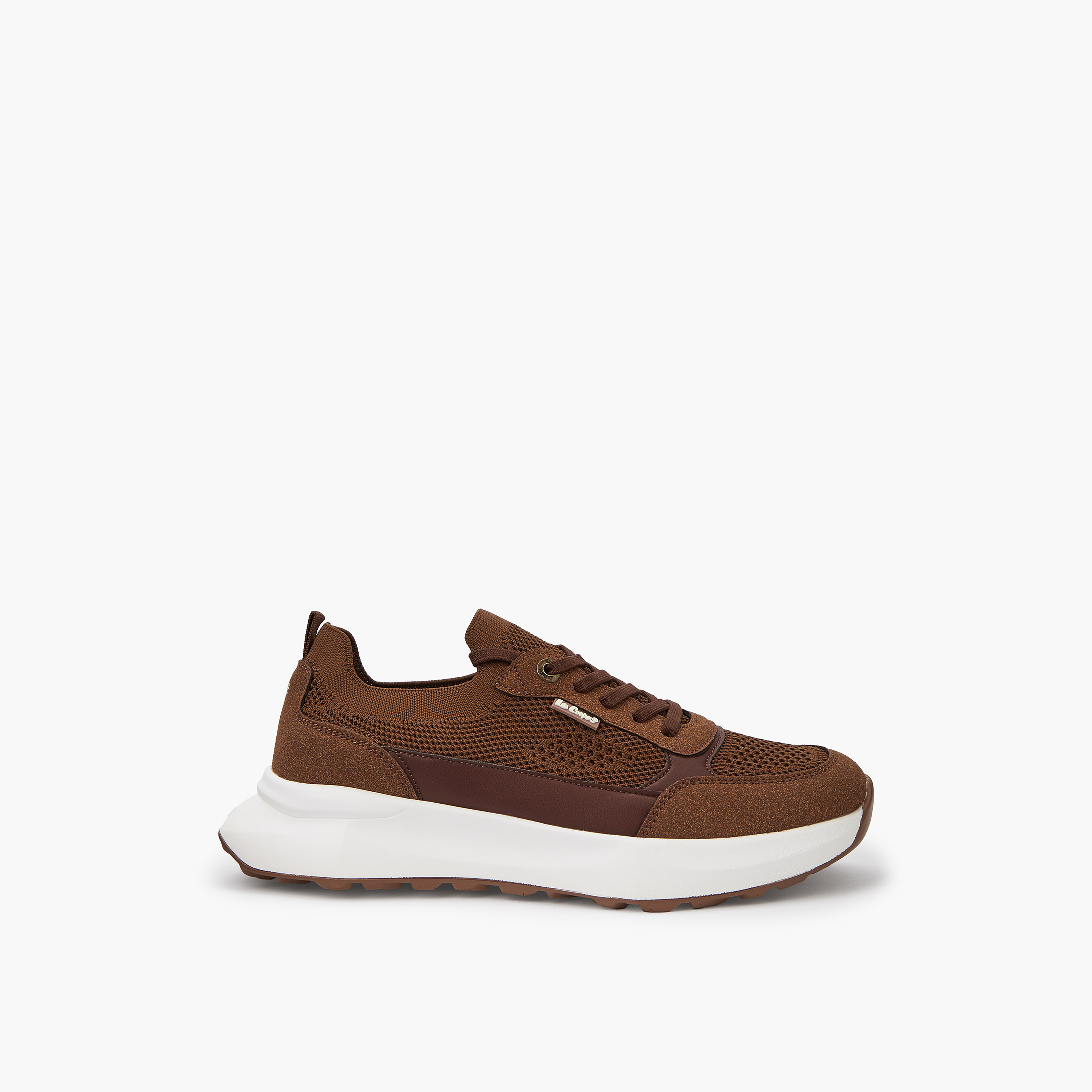 Lee Cooper Men's Panelled Lace-Up Ortholite Sneakers-men-shoes-sneakers-image-2