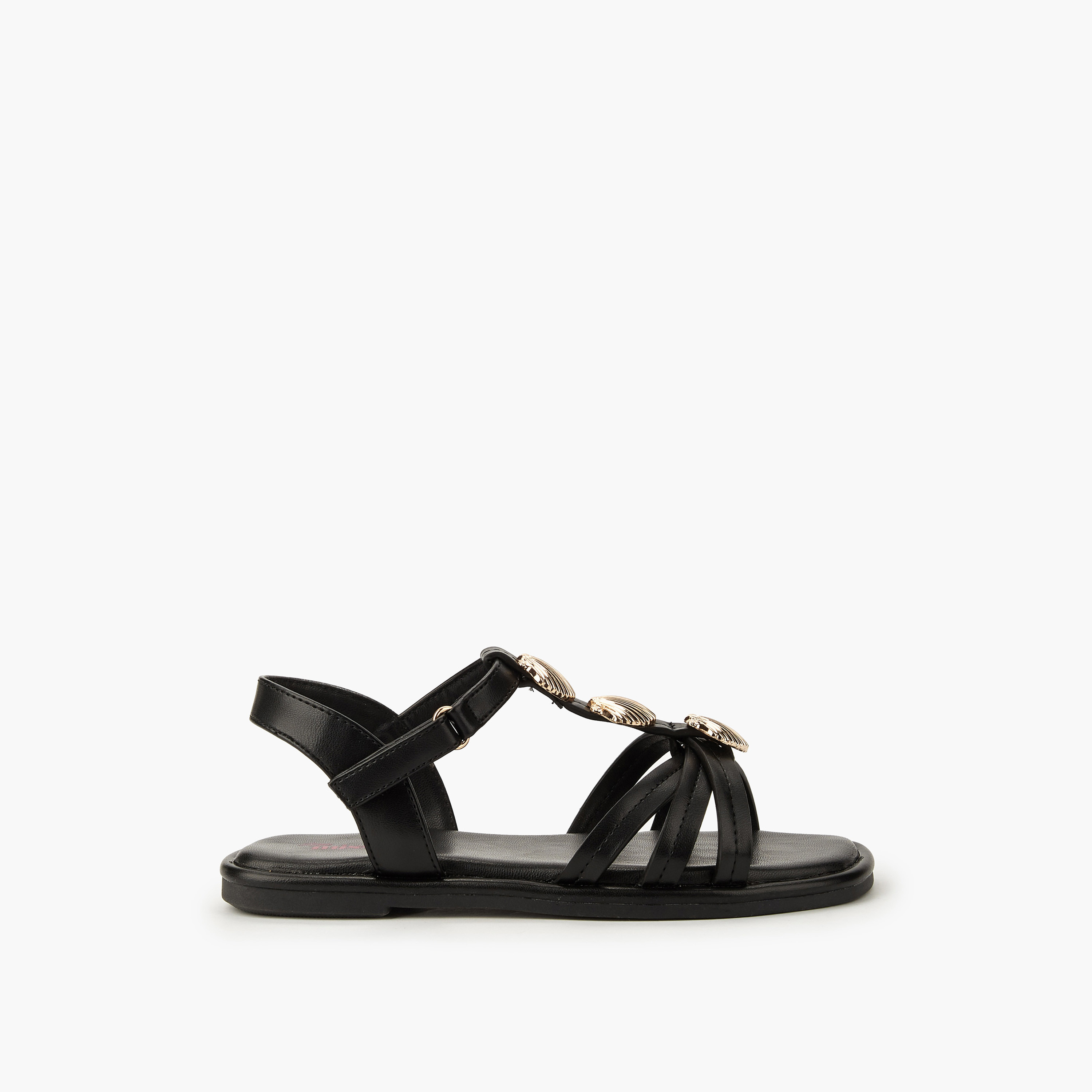 Little Missy Girls Shell Embellished Sandals-girls-shoes-sandals-image-2