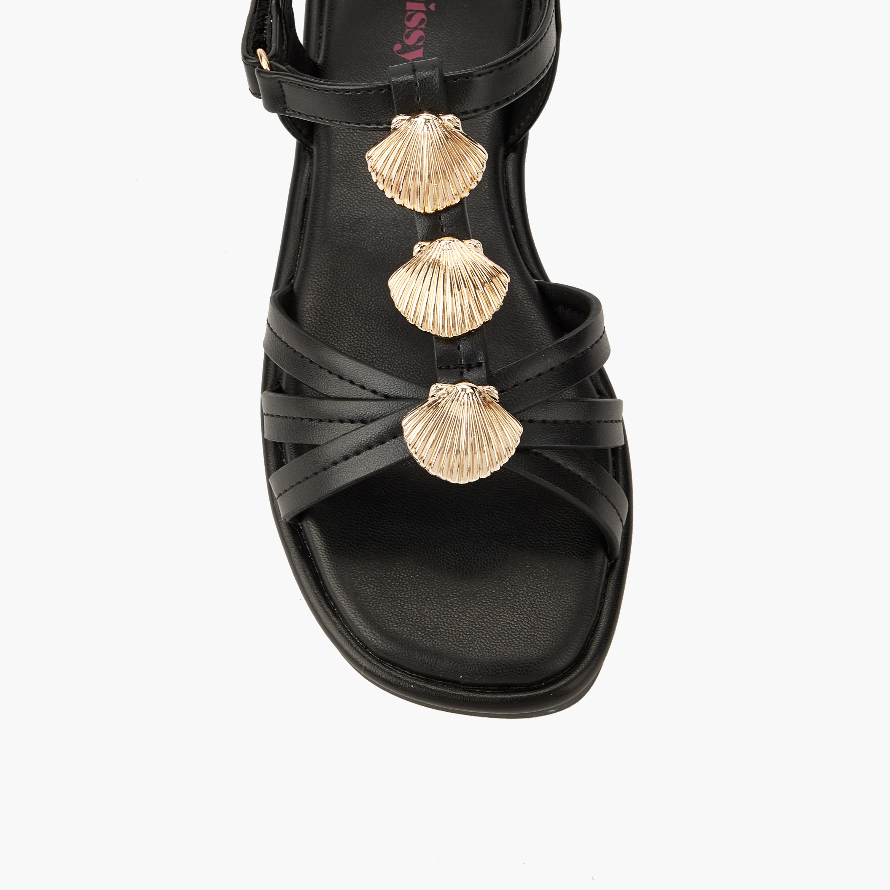 Little Missy Girls Shell Embellished Sandals-girls-shoes-sandals-image-4