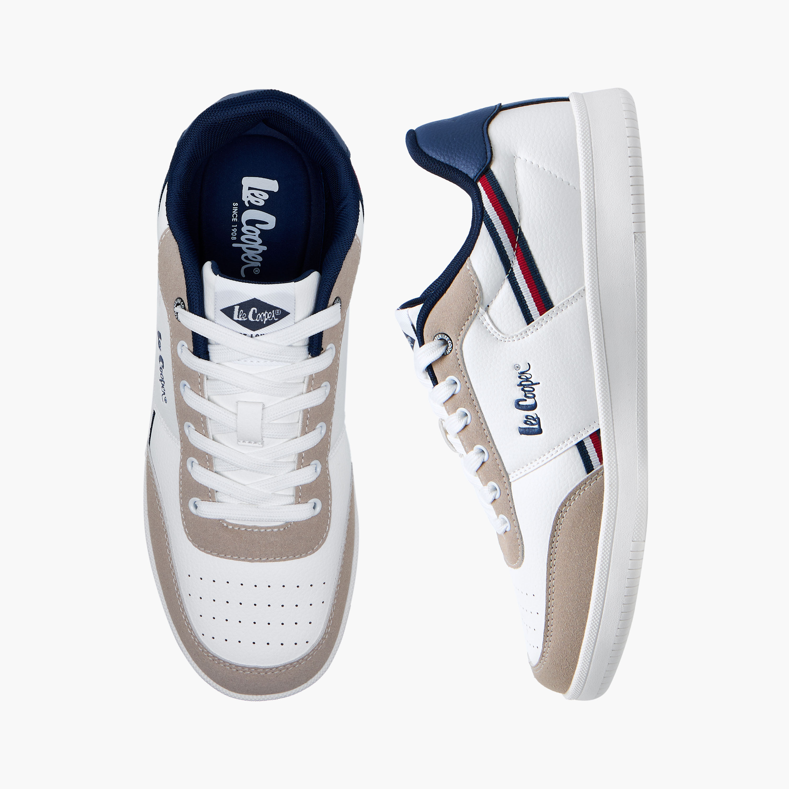 Lee Cooper Men's Colourblock Lace-Up Sneakers-men-shoes-sneakers-image-1