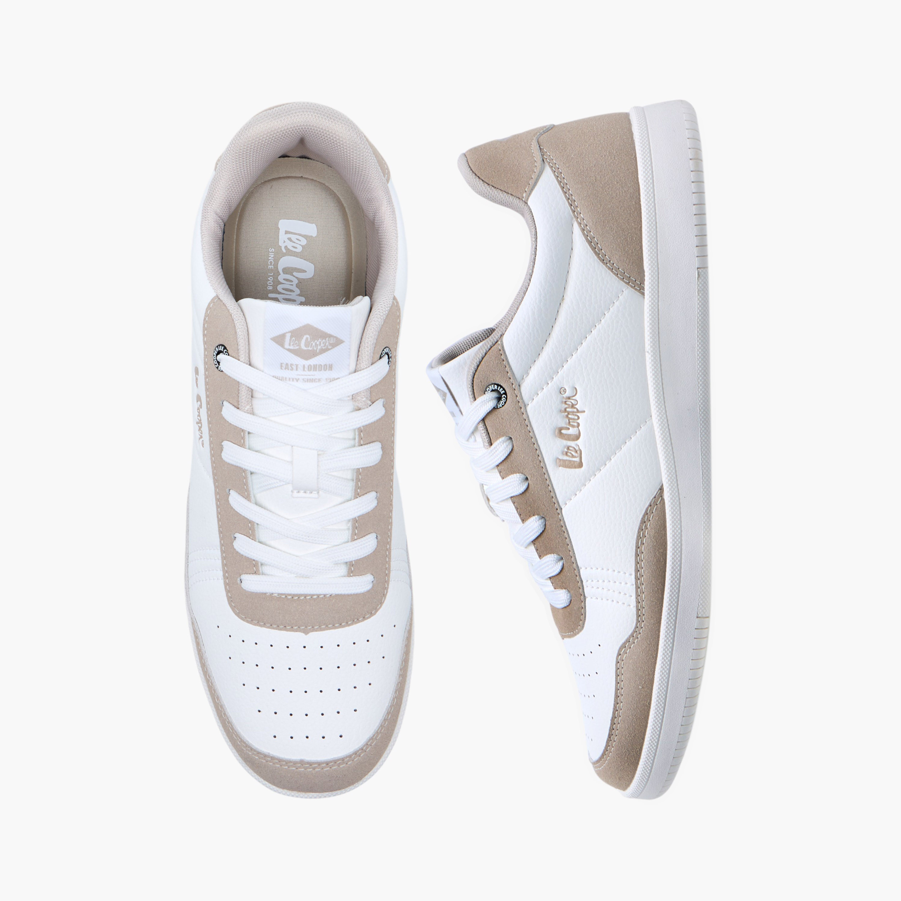 Lee Cooper Men's Perforated Lace-Up Sneakers-men-shoes-sneakers-image-1