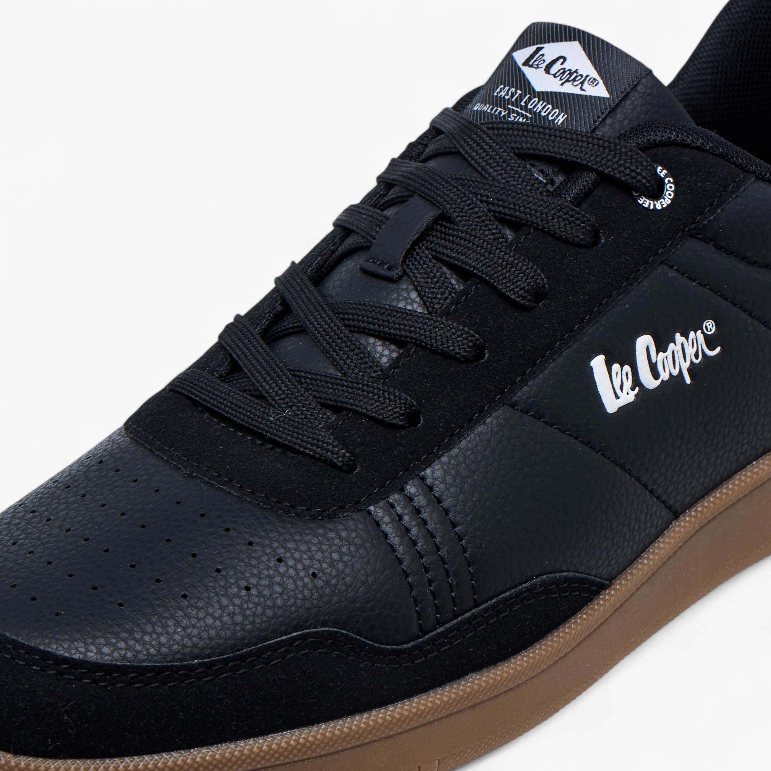 Lee Cooper Men's Perforated Lace-Up Sneakers-men-shoes-sneakers-image-4