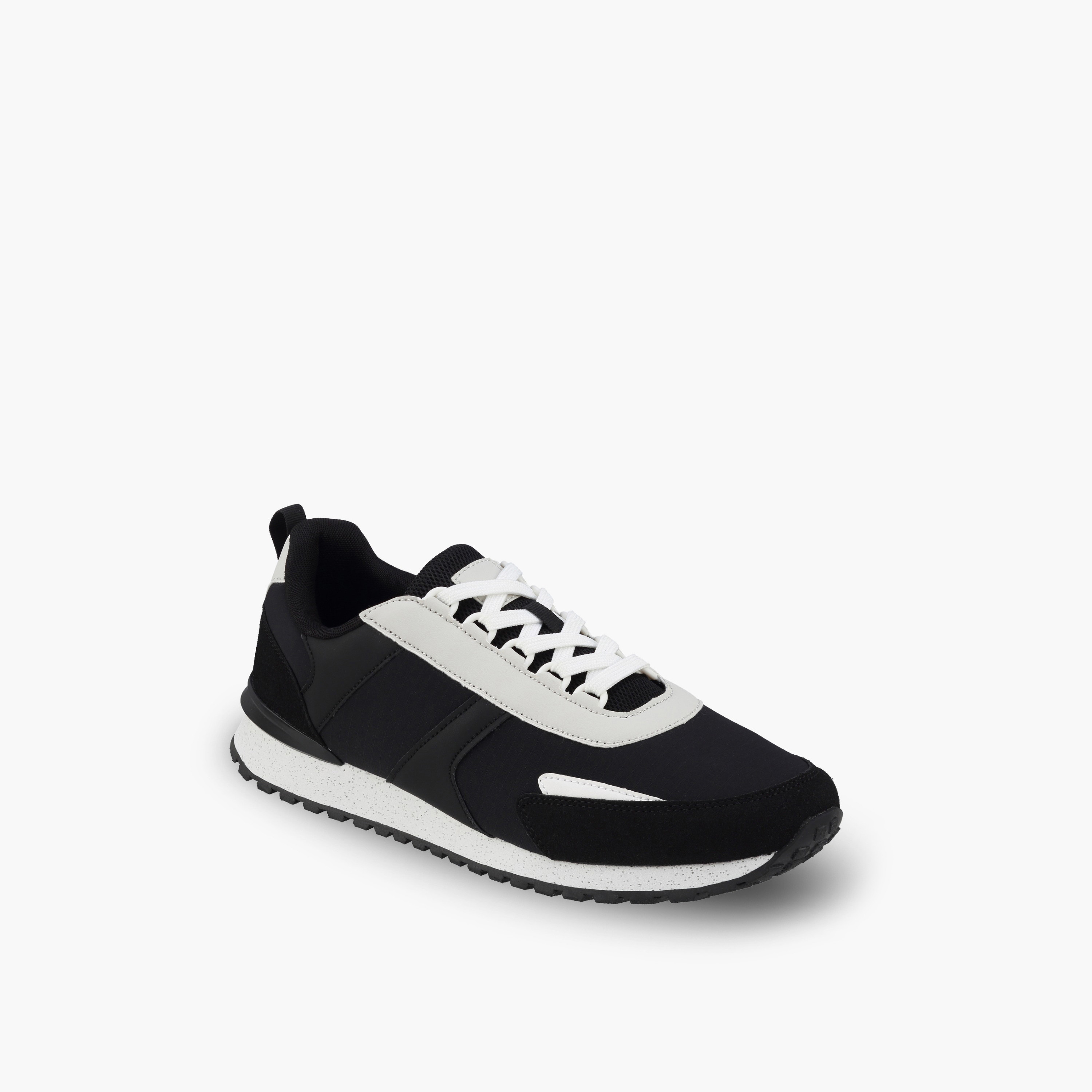 حذاء سنيكرز طول الكاحل بارز الملمس برباط للرجال من أل بي أل من شو إكسبريس-men-shoes-sneakers-image-2