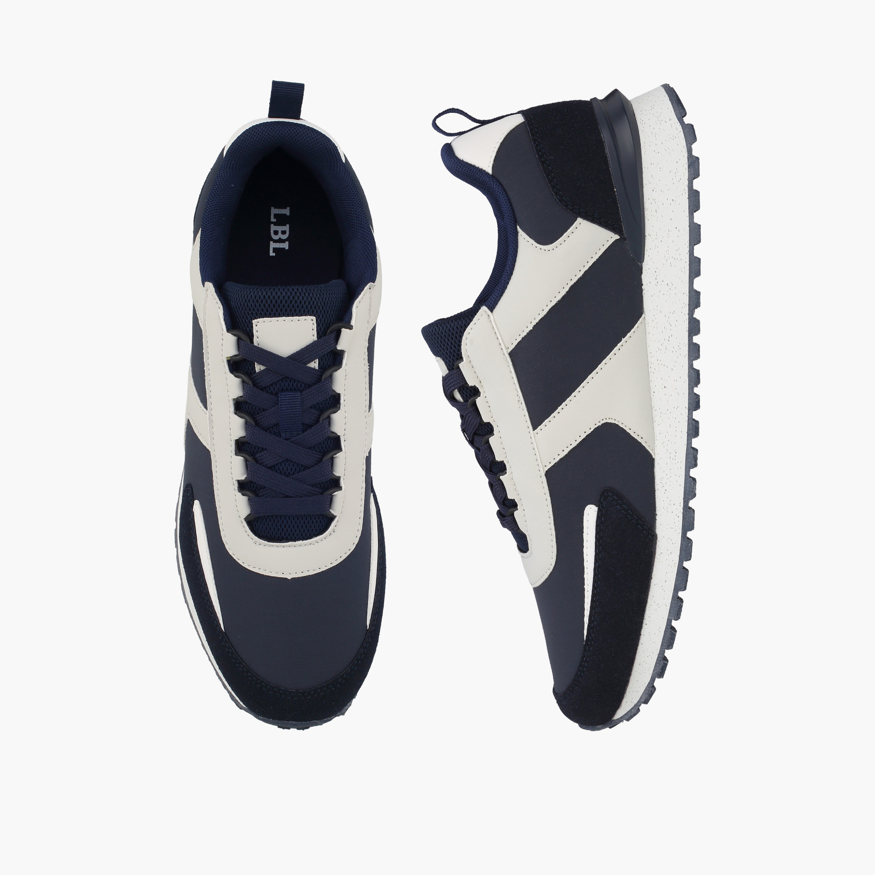 حذاء سنيكرز طول الكاحل بارز الملمس برباط للرجال من أل بي أل من شو إكسبريس-men-shoes-sneakers-image-1