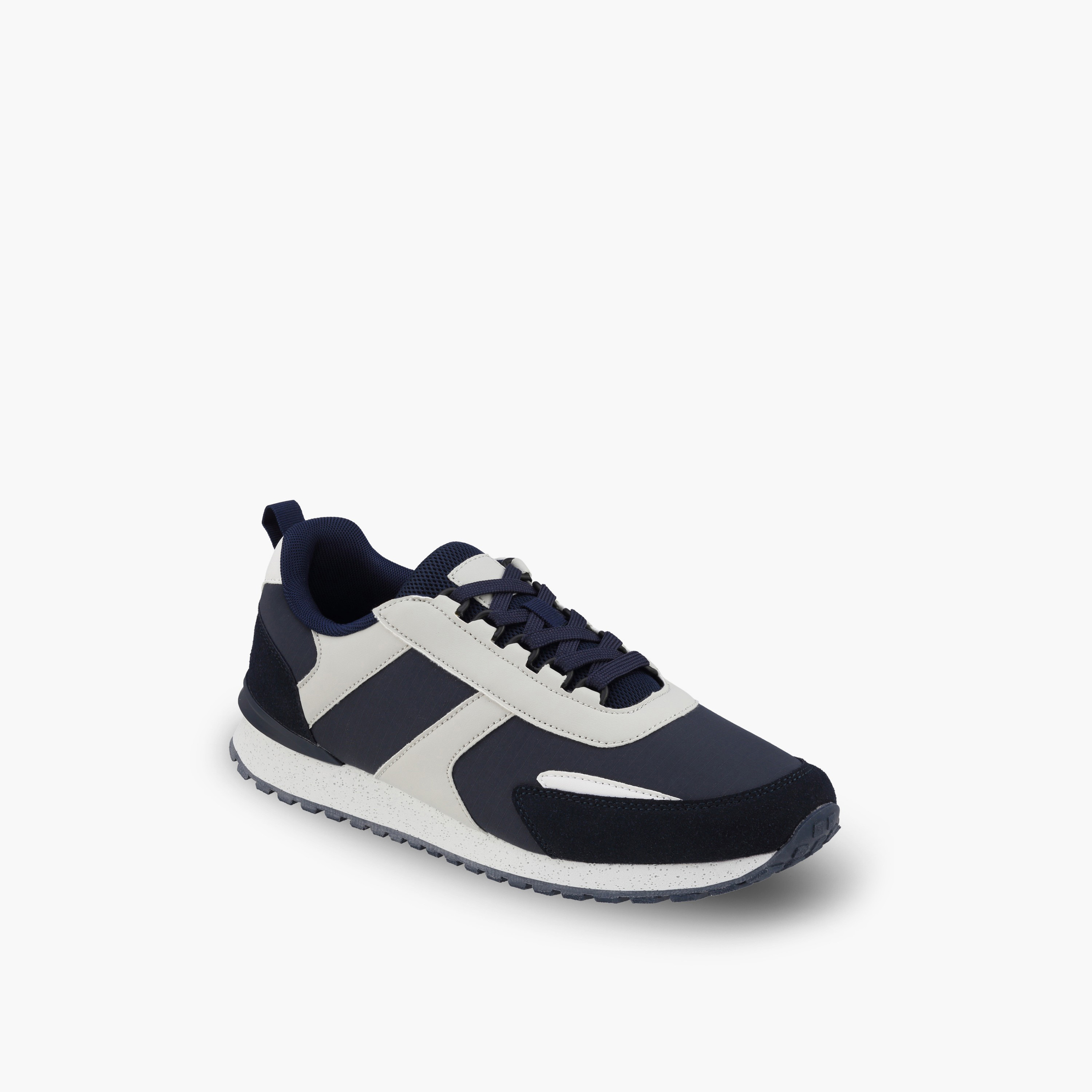 حذاء سنيكرز طول الكاحل بارز الملمس برباط للرجال من أل بي أل من شو إكسبريس-men-shoes-sneakers-image-2