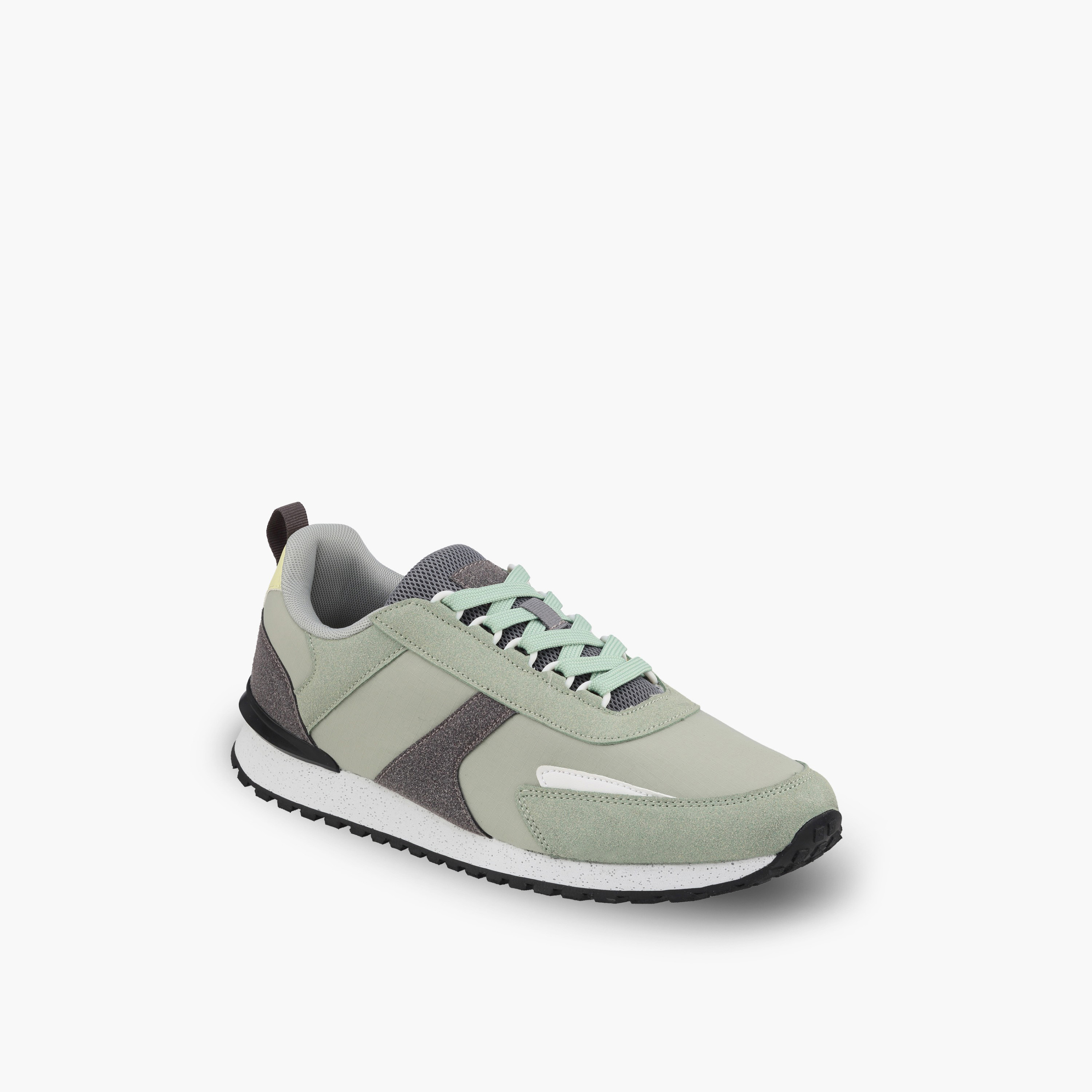 حذاء سنيكرز طول الكاحل بارز الملمس برباط للرجال من أل بي أل من شو إكسبريس-men-shoes-sneakers-image-2
