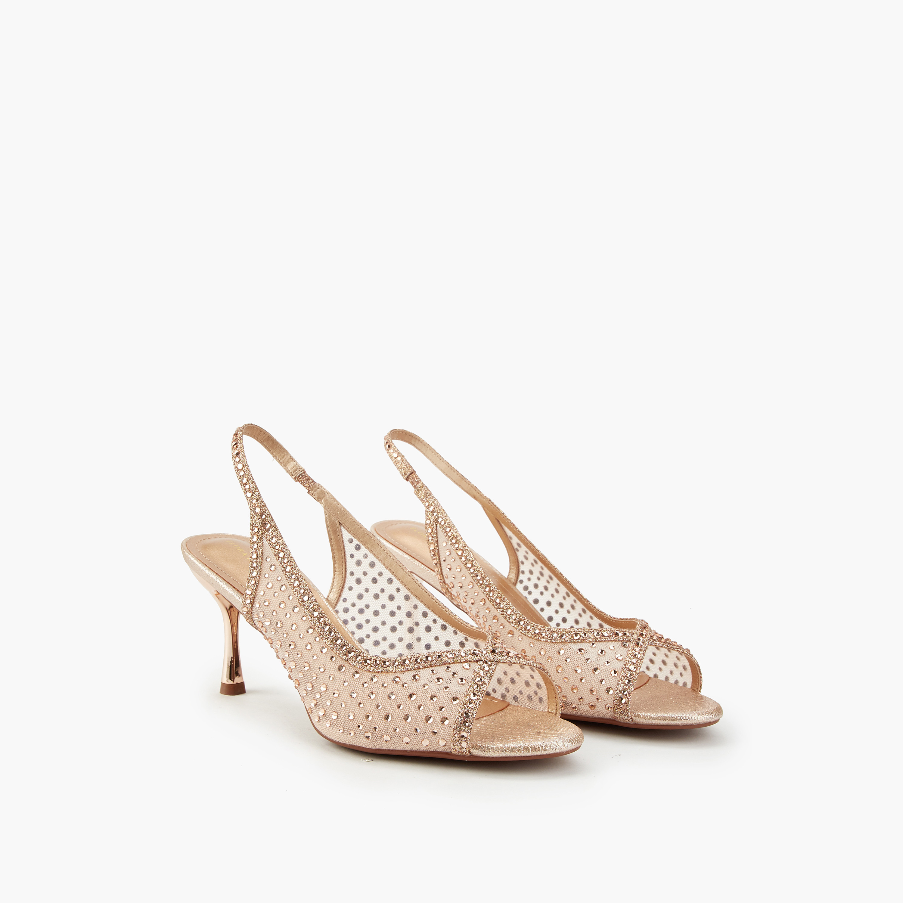 Flora Bella Embellished Slingback Peep-Toe Sandals with Stiletto Heels-women-shoes-sandals-heeled-image-1