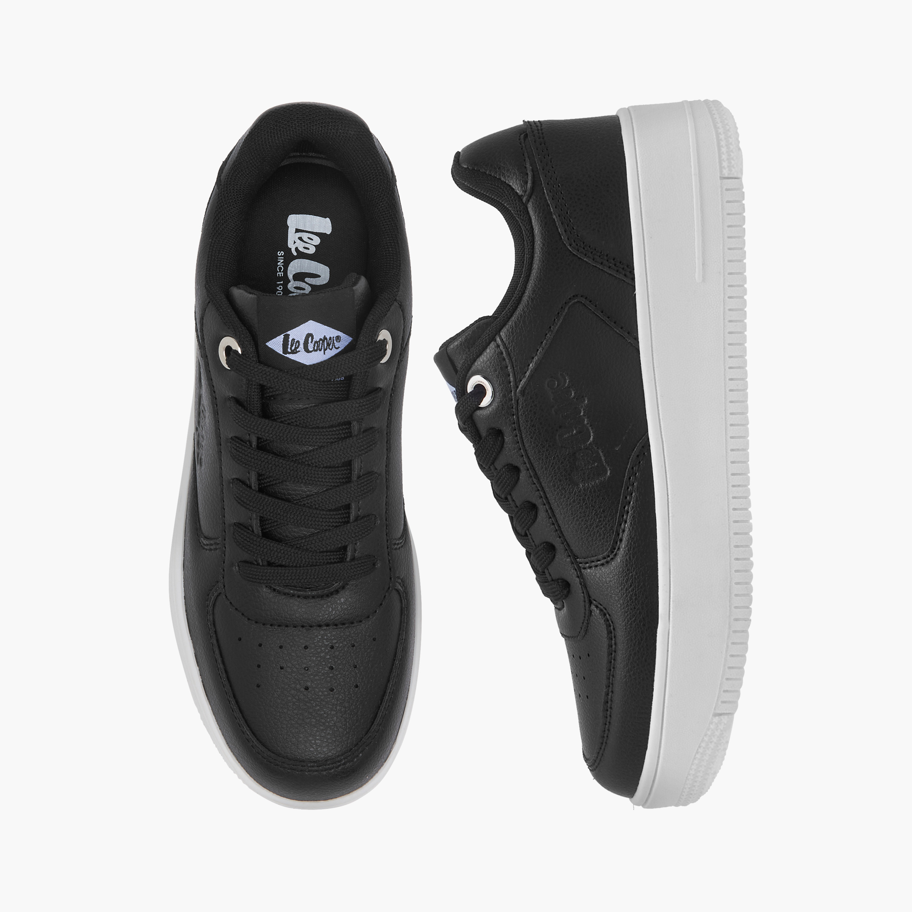 Lee Cooper Women's Perforation Detail Lace-Up Sneakers-women-shoes-sneakers-image-1