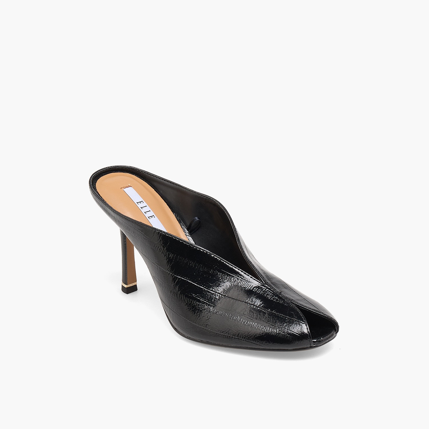Elle Women Textured Stiletto Heel Mules-women-shoes-sandals-heeled-image-2