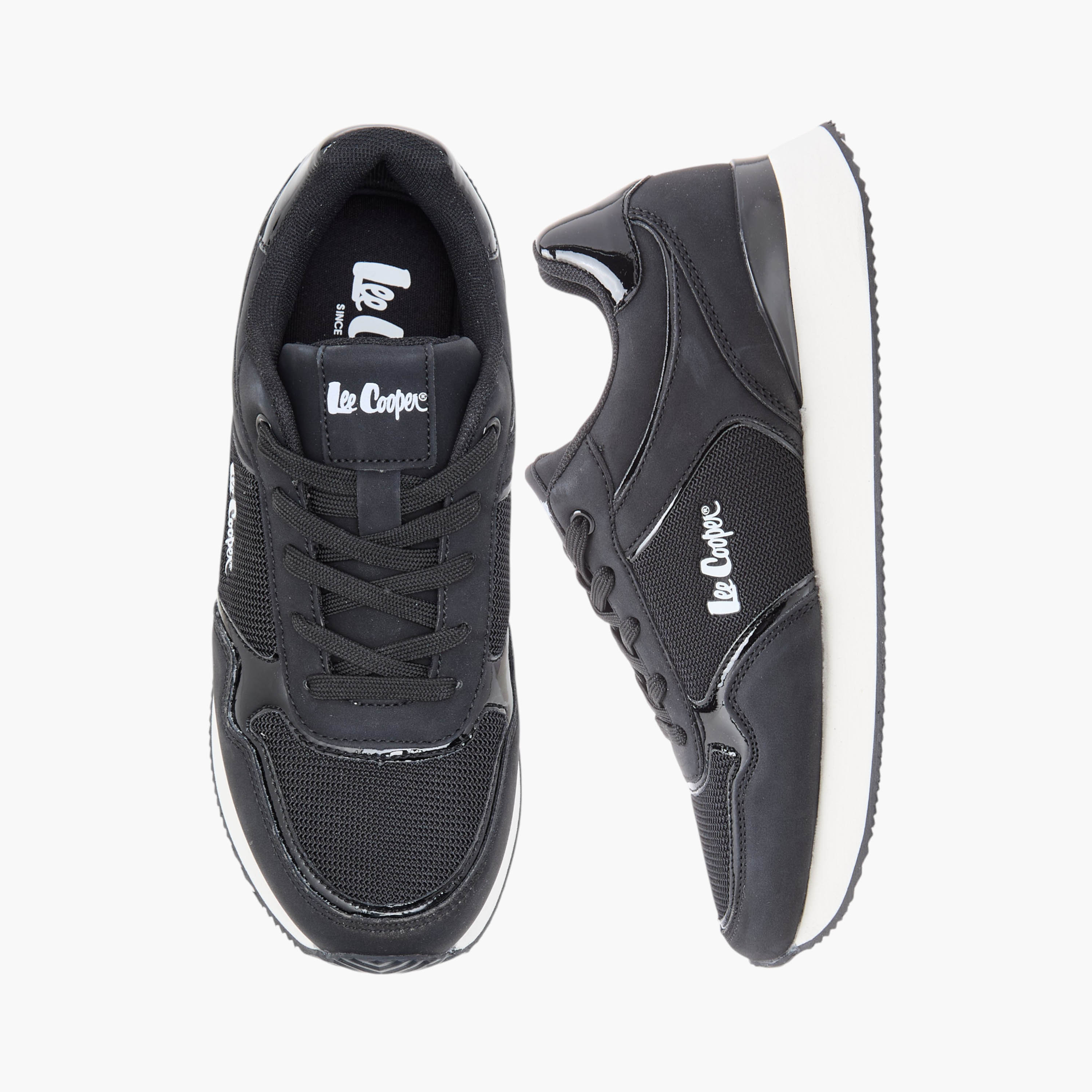 Lee Cooper Women's Mesh Sneakers with Lace-Up Closure-women-shoes-sneakers-image-1