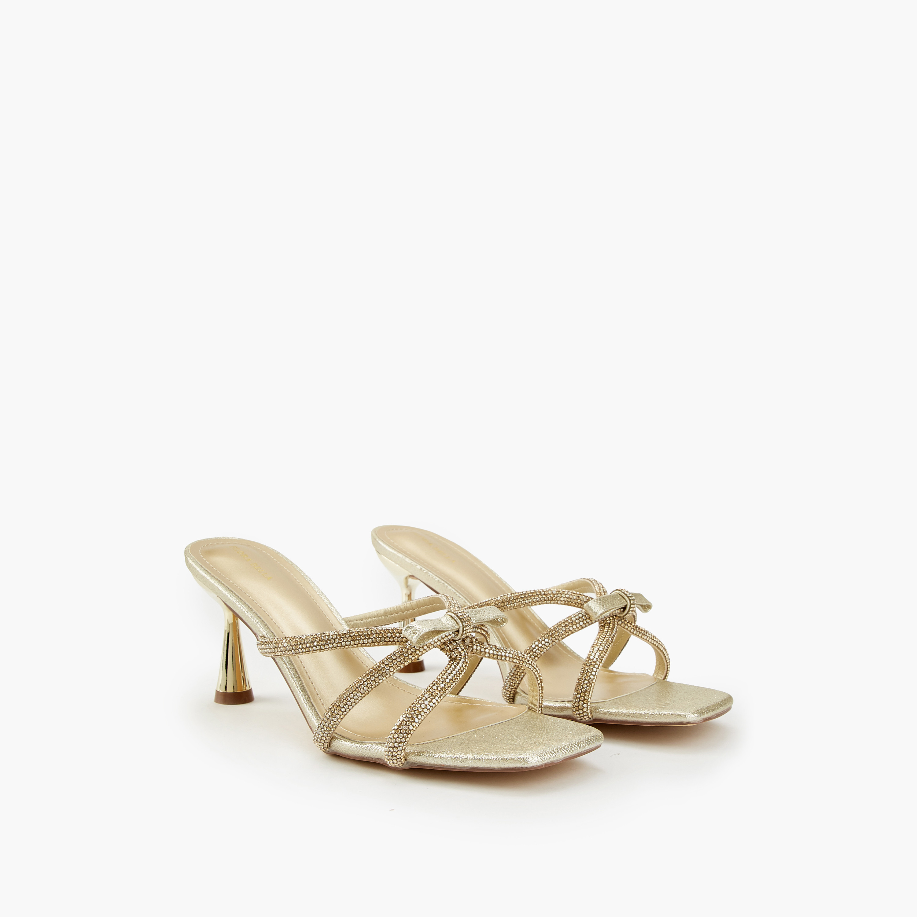 Flora Bella Embellished Slip-On Sandals with Cone Heels-women-shoes-sandals-heeled-image-1