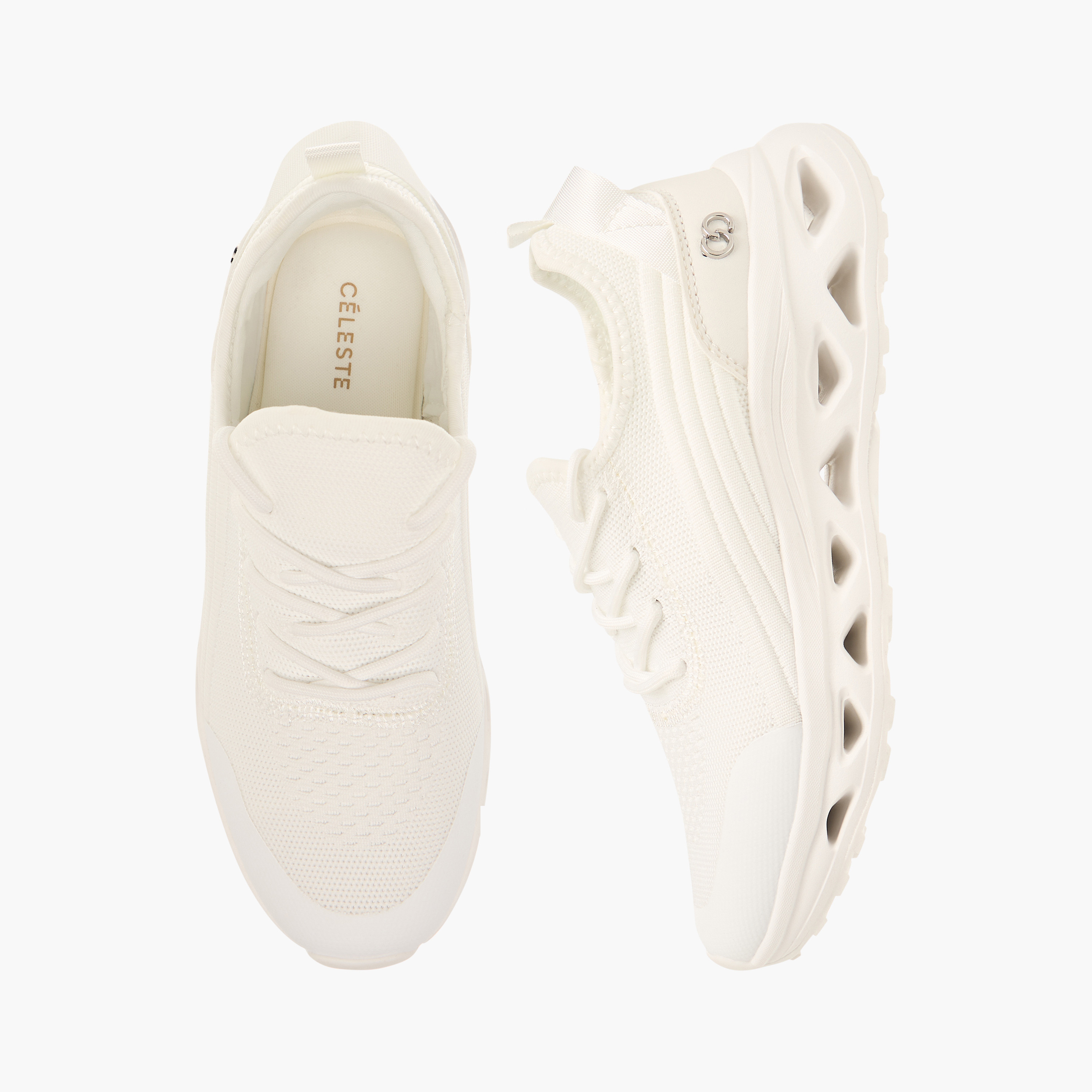 Celeste Women's Mesh Textured Sneakers with Lace-Up Closure-women-shoes-sneakers-image-1