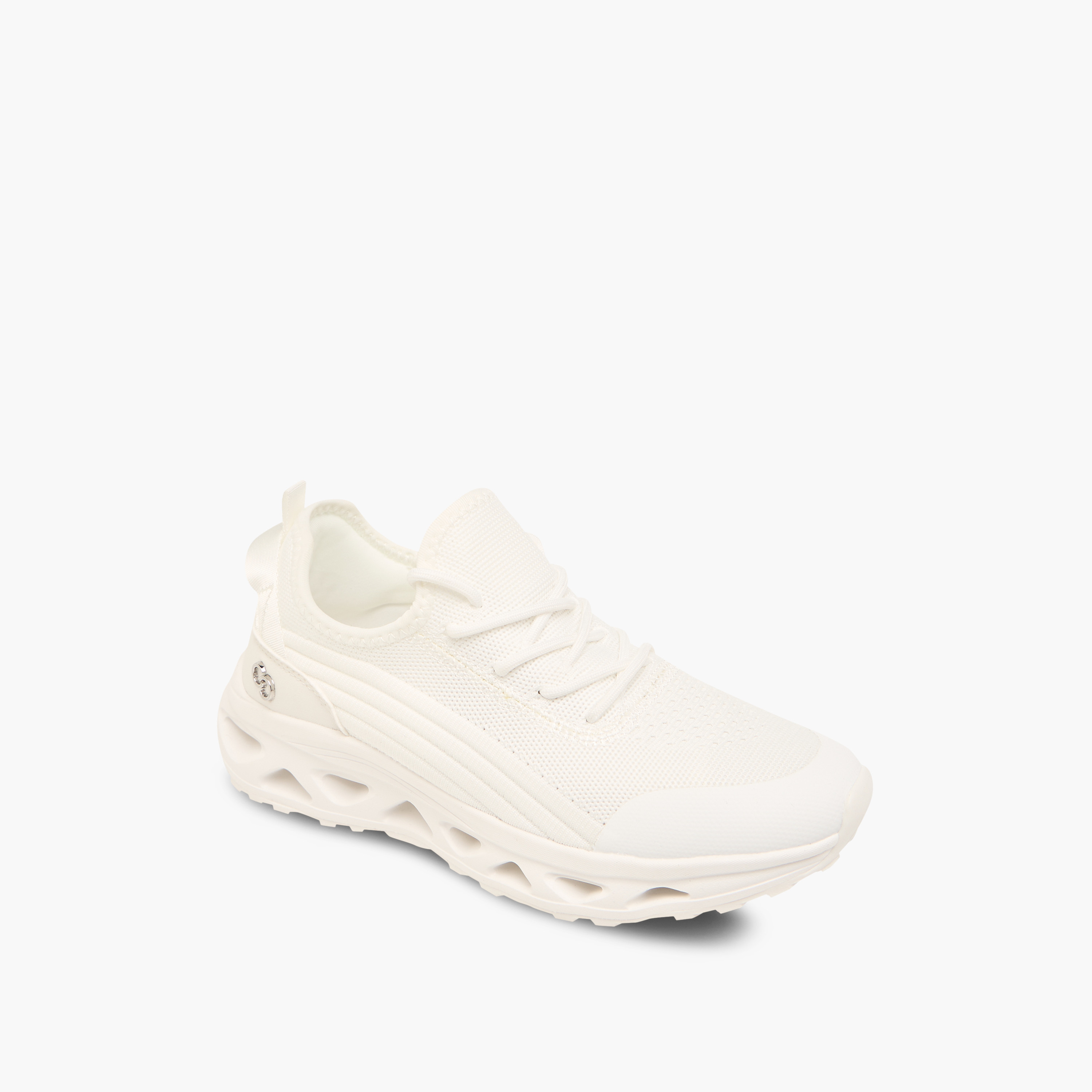 Celeste Women's Mesh Textured Sneakers with Lace-Up Closure-women-shoes-sneakers-image-2