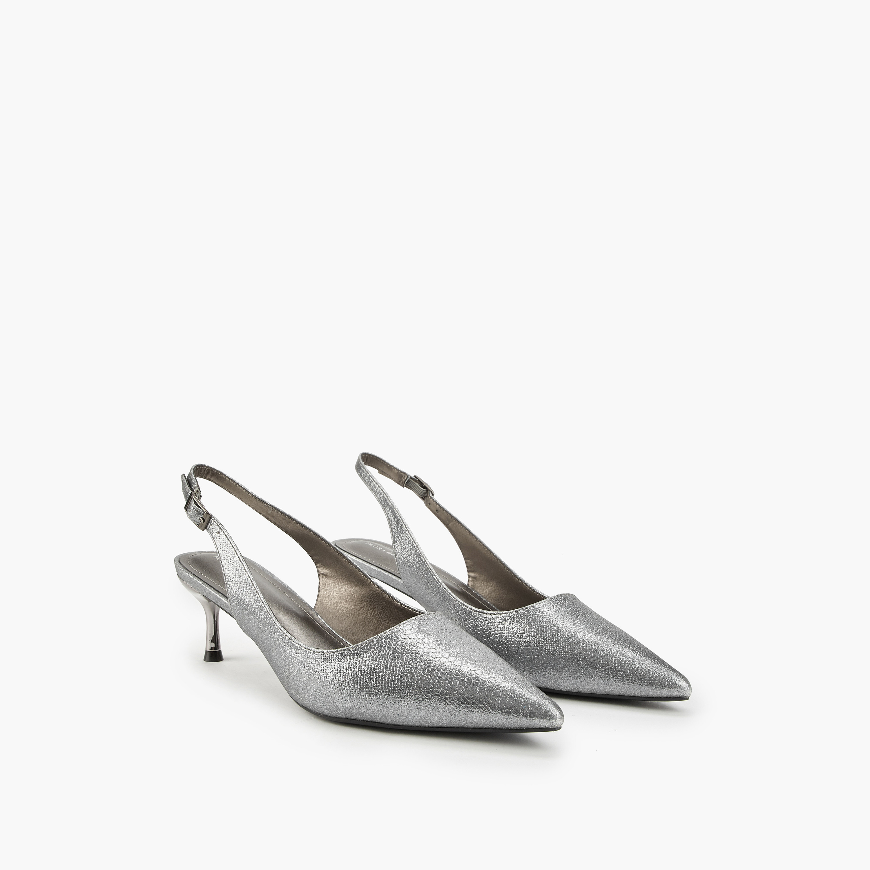 Flora Bella Metallic Pointed Toe Shoes with Stiletto Heels-women-shoes-heels-image-1