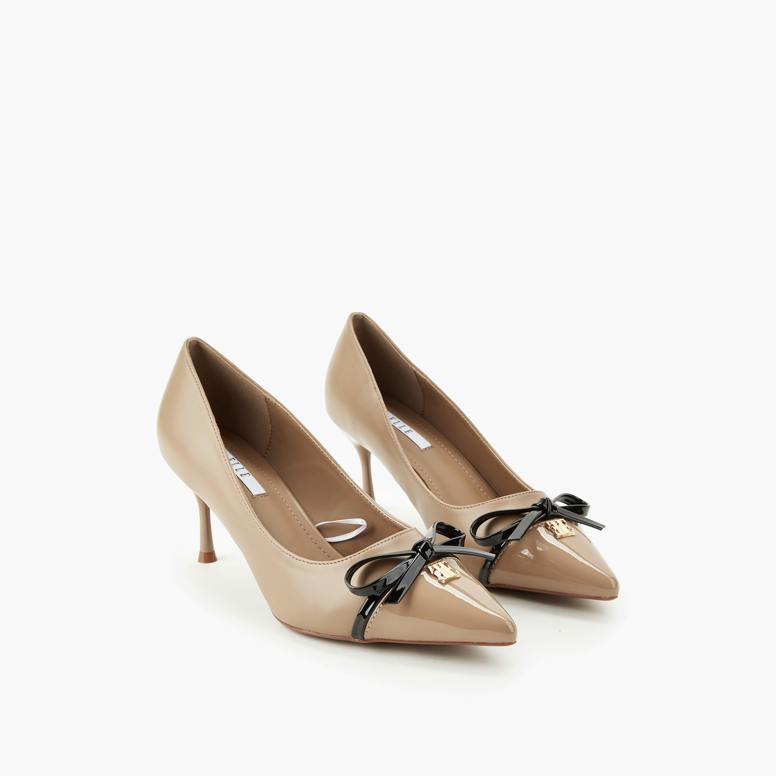 حذاء مزين بفيونكة وكعب ستيليتو من إيل-women-shoes-heels-image-1