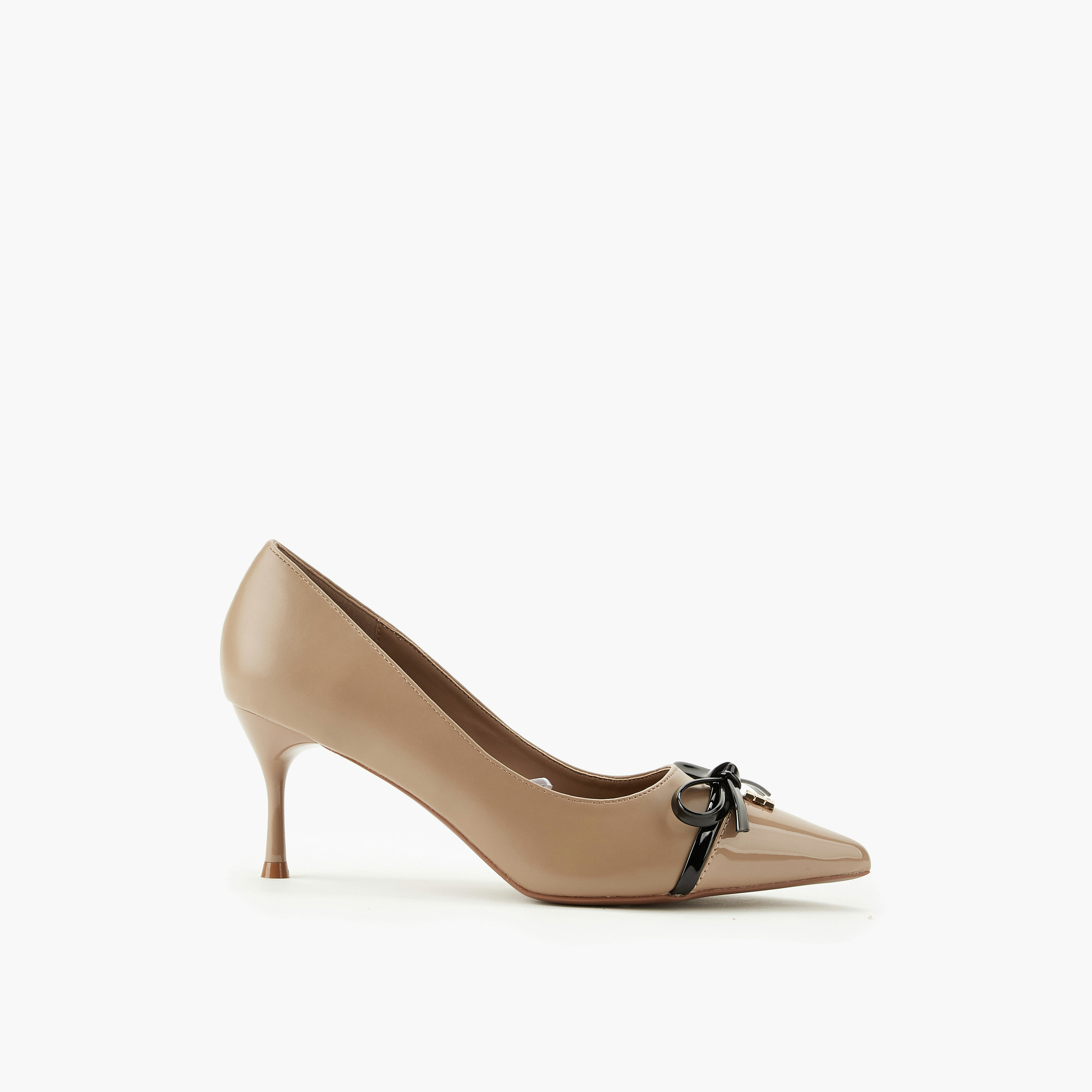 حذاء مزين بفيونكة وكعب ستيليتو من إيل-women-shoes-heels-image-3