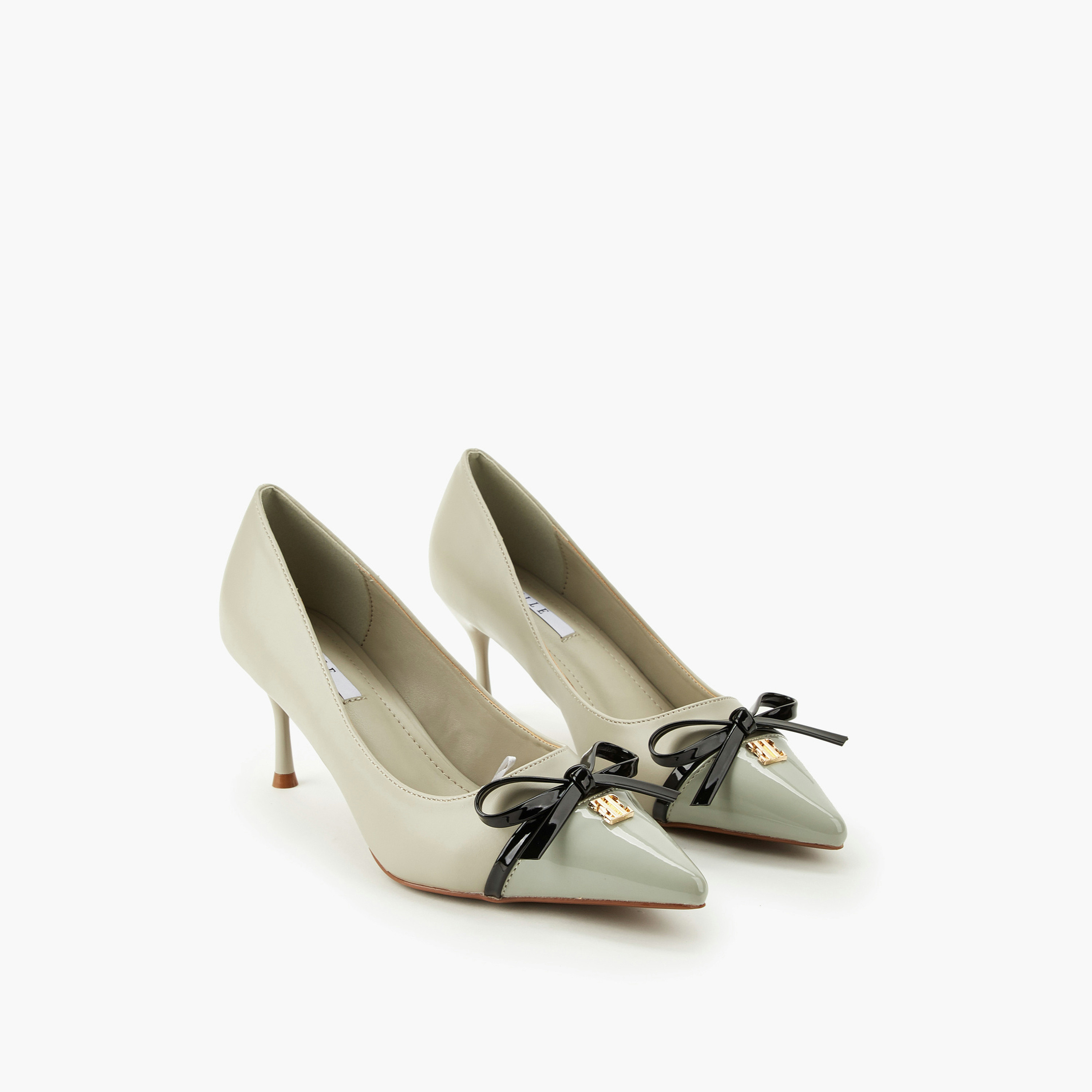حذاء مزين بفيونكة وكعب ستيليتو من إيل-women-shoes-heels-image-1