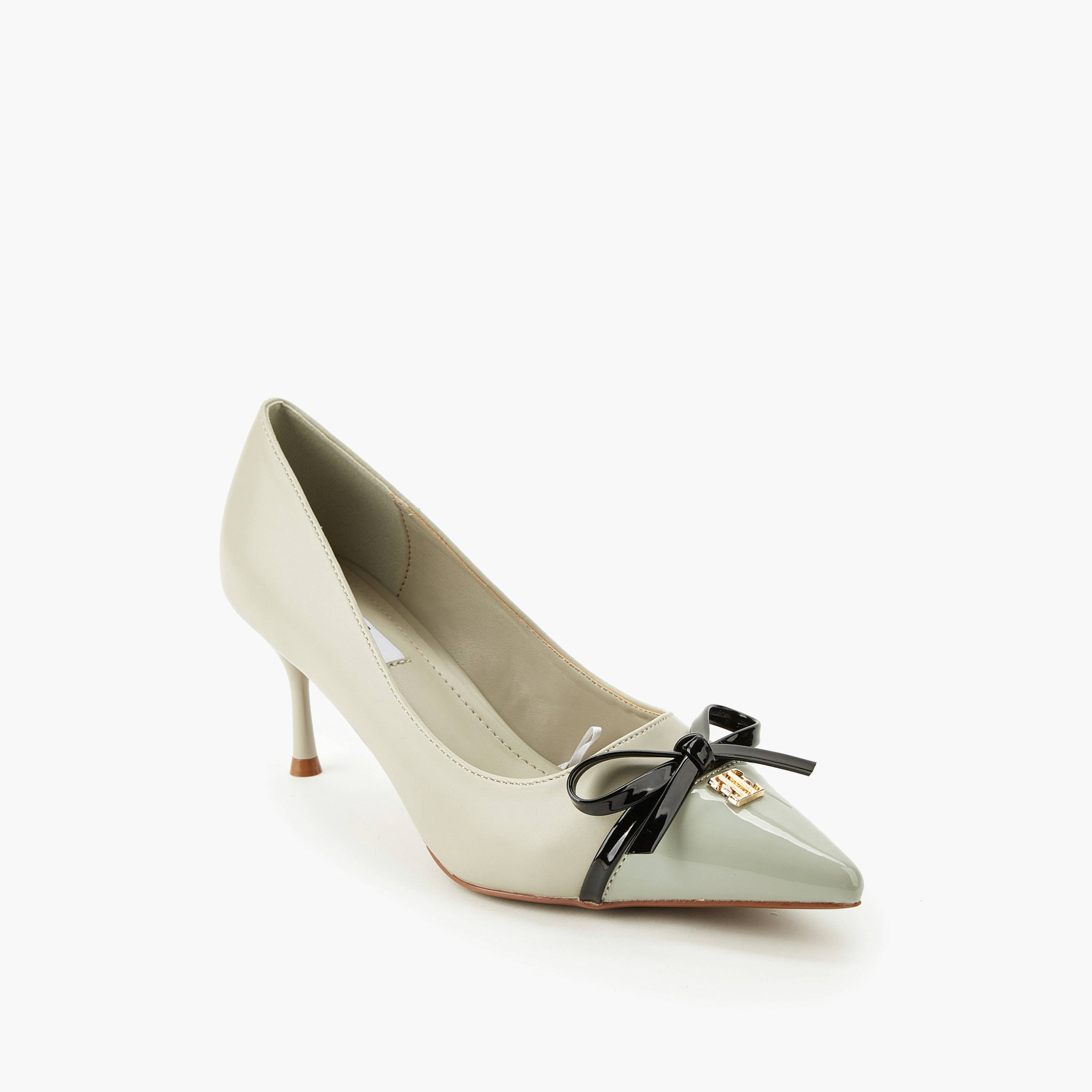 حذاء مزين بفيونكة وكعب ستيليتو من إيل-women-shoes-heels-image-2