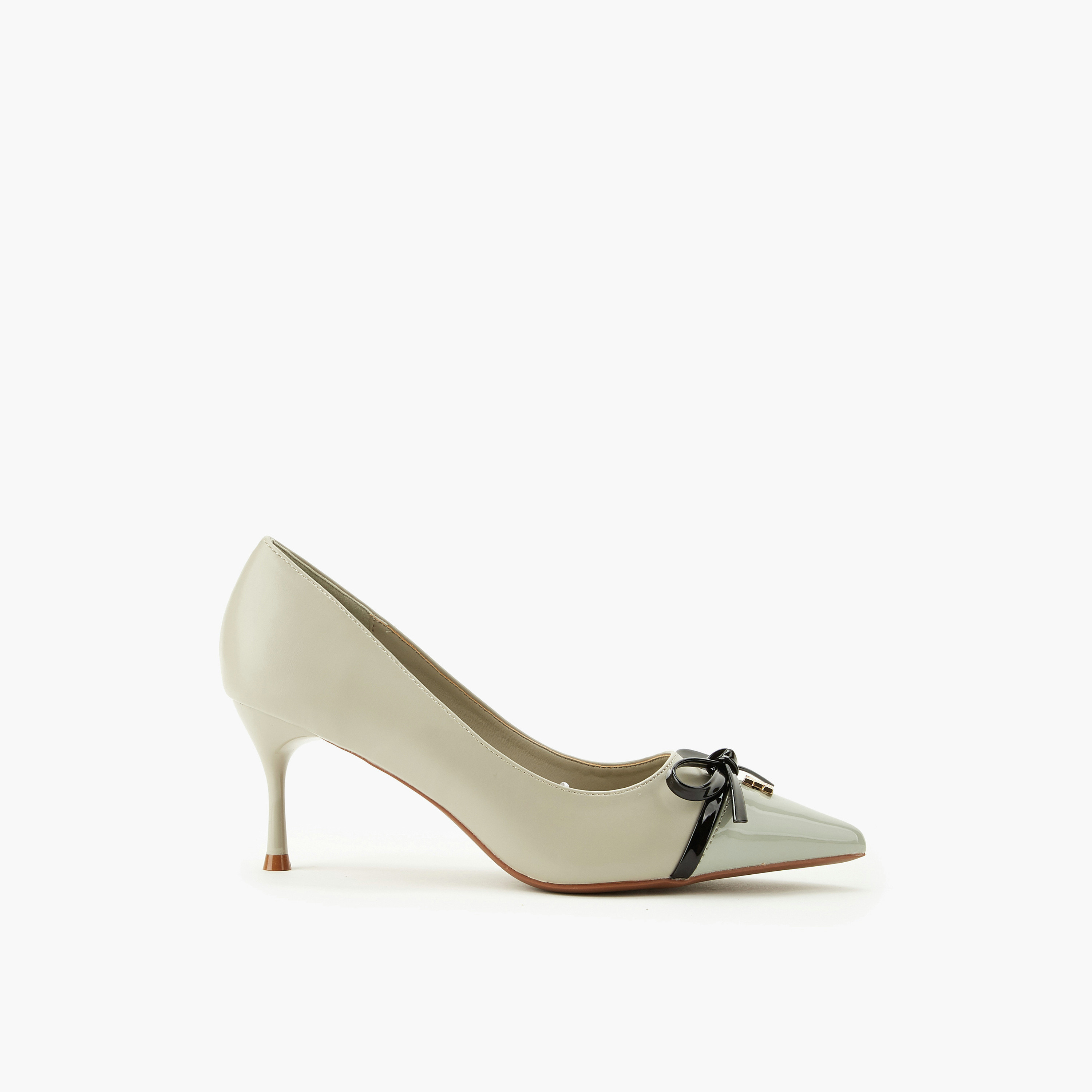 حذاء مزين بفيونكة وكعب ستيليتو من إيل-women-shoes-heels-image-3