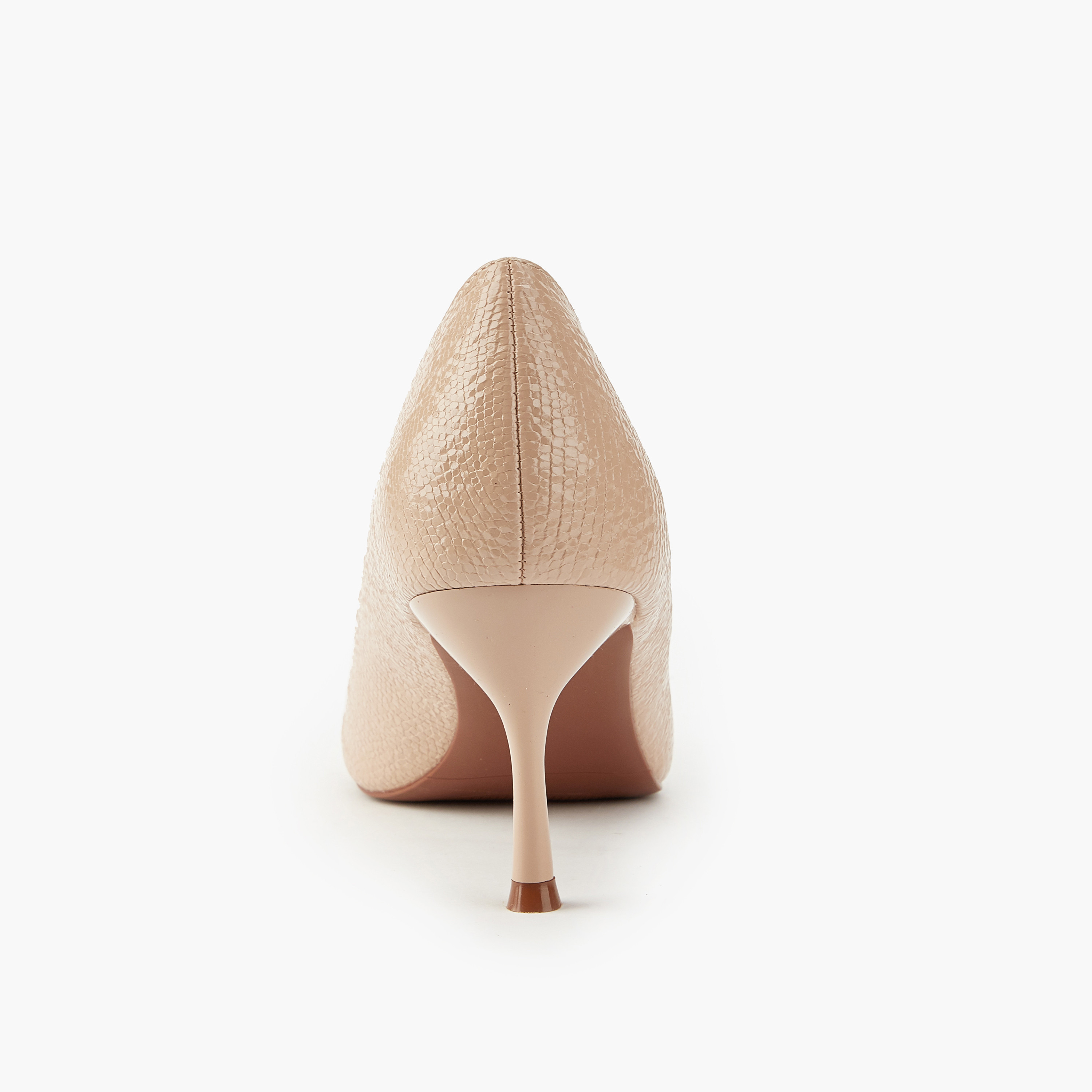 Flora Bella Textured Slip-On Pumps with Stiletto Heels-women-shoes-heels-image-5