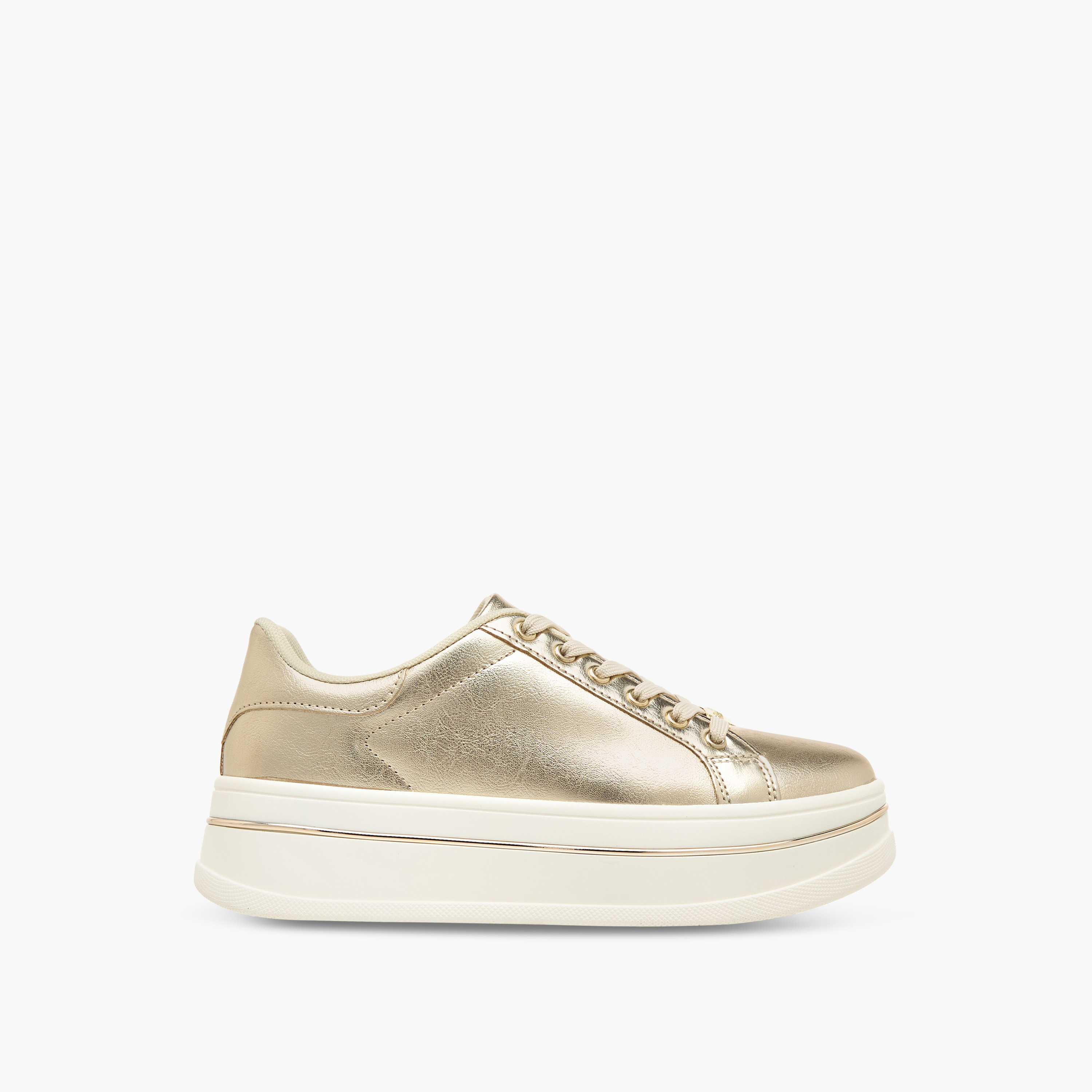 Celeste Women's Metallic Ankle Sneakers with Lace-Up Closure-women-shoes-sneakers-image-3