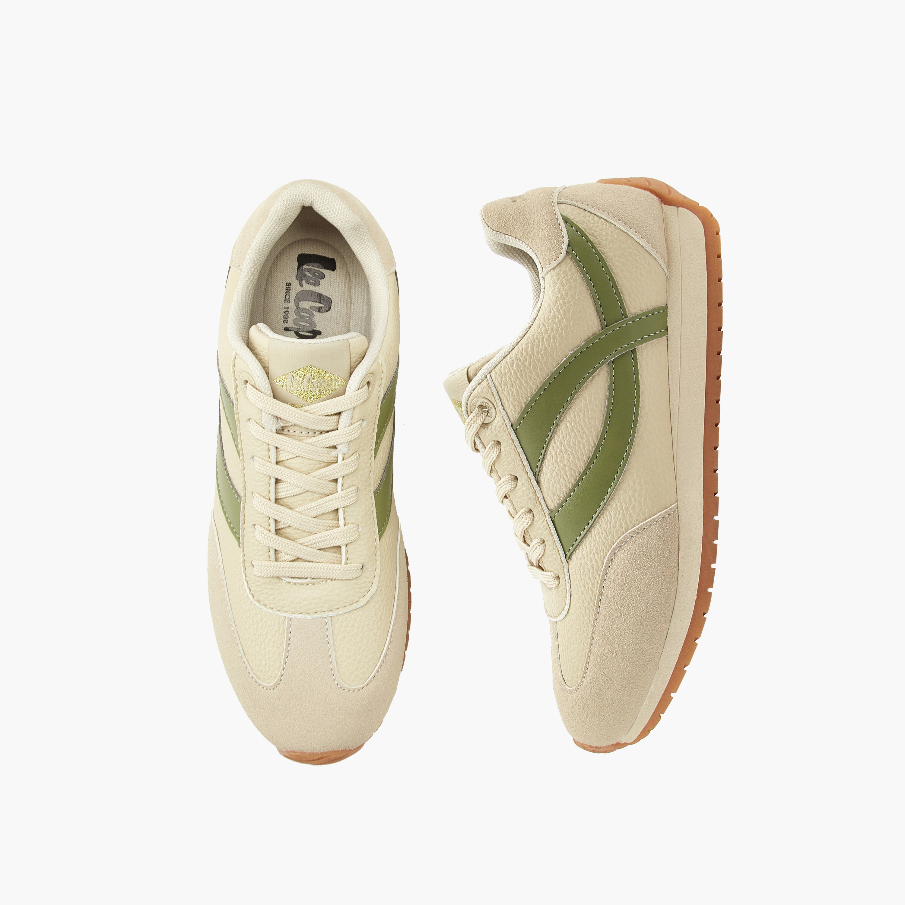 Lee Cooper Women's Panelled Lace-Up Sneakers-women-shoes-sneakers-image-1