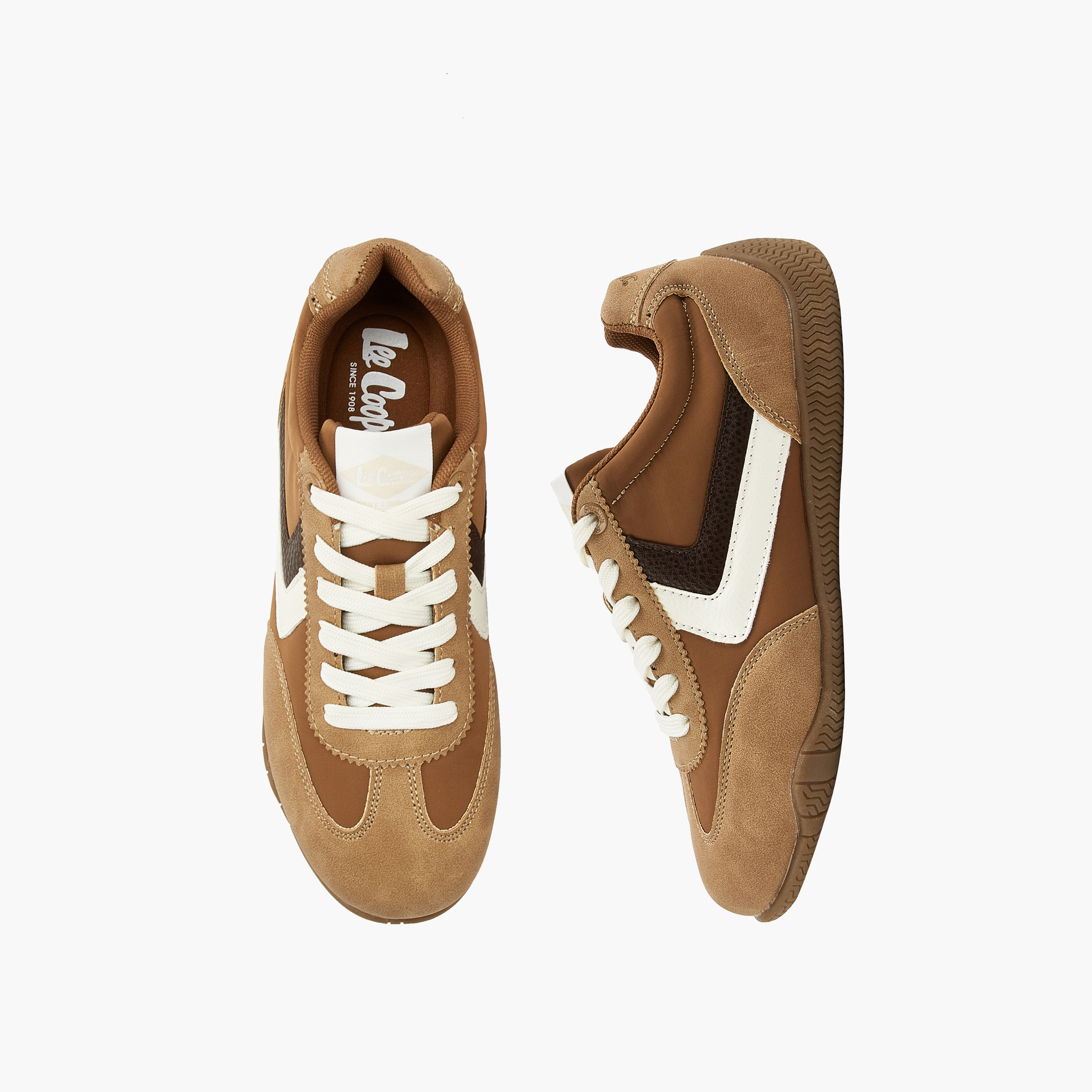 Lee Cooper Women's Panelled Sneakers with Lace-Up Closure-women-shoes-sneakers-image-1