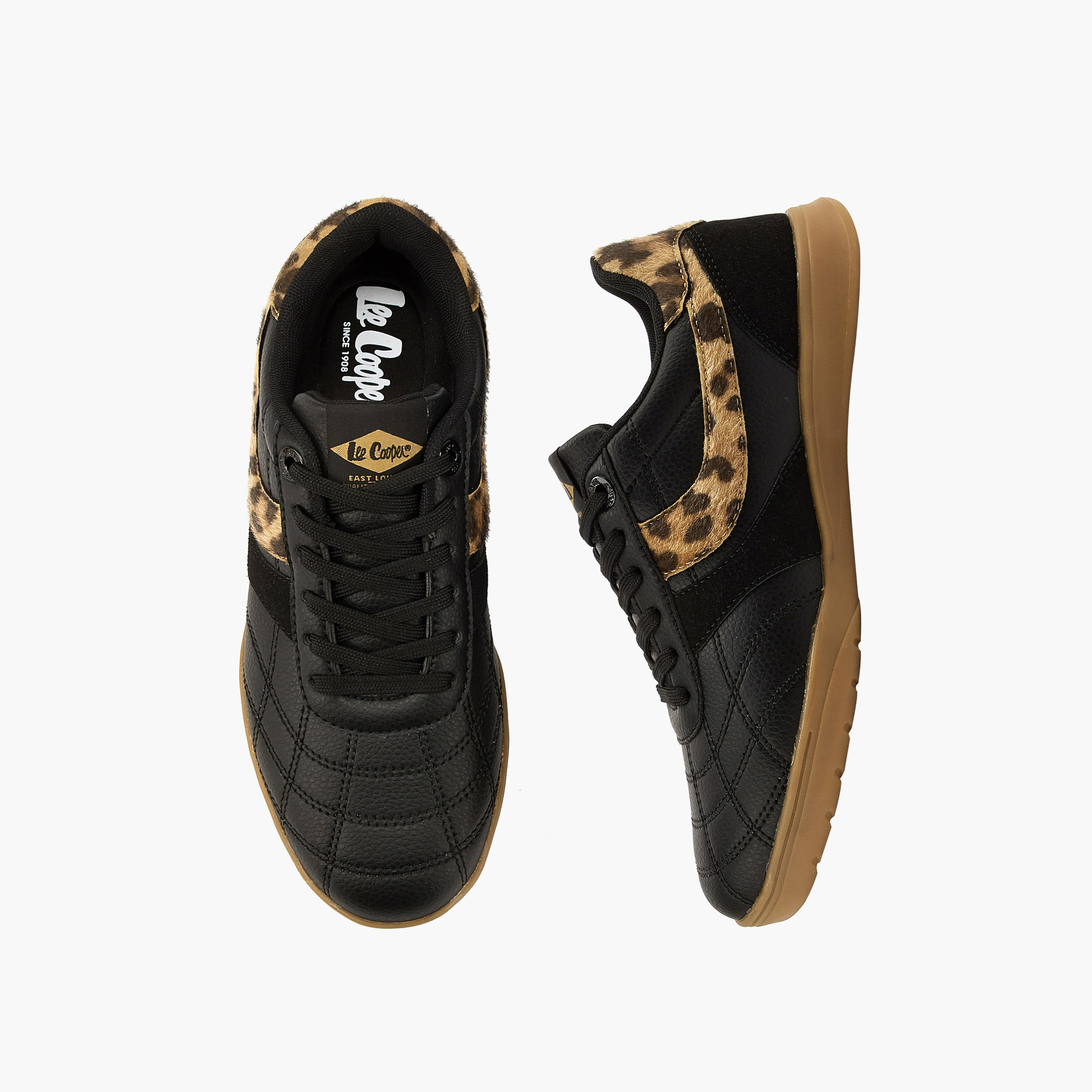 Lee Cooper Women's Animal Print Lace-Up Sneakers-women-shoes-sneakers-image-1