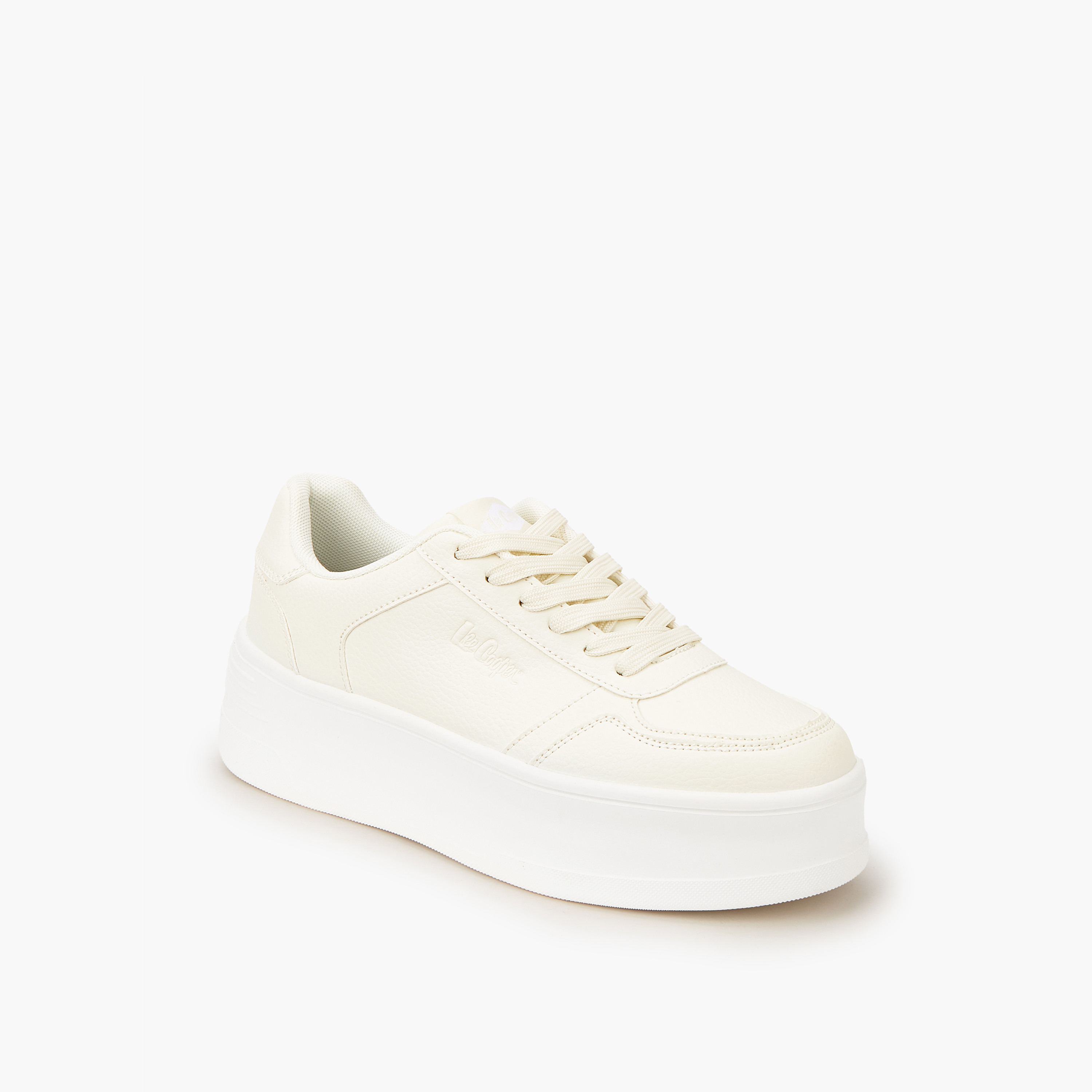 Lee Cooper Women's Solid Lace-Up Sneakers-women-shoes-sneakers-image-2
