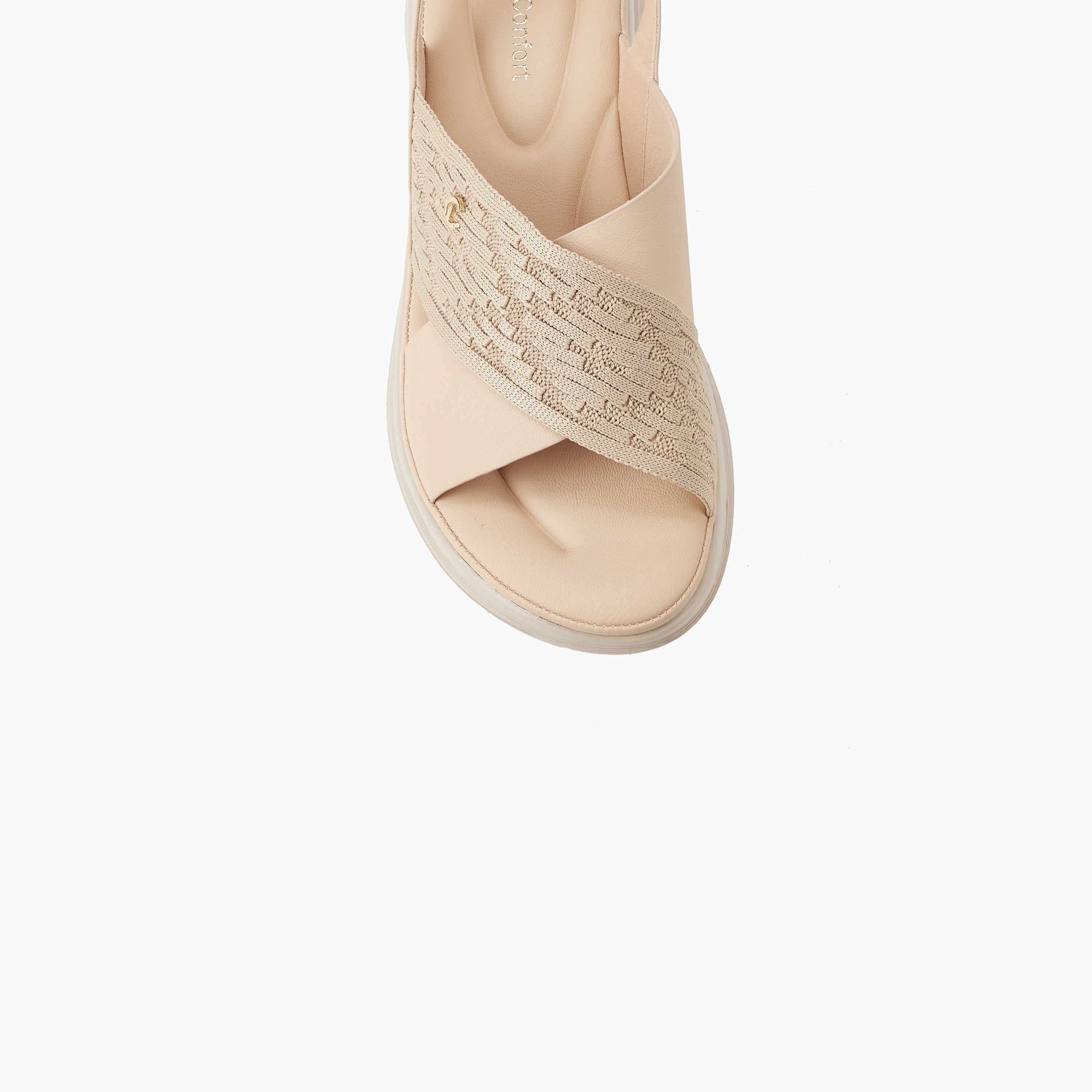 صندل بحزام متقاطع محبوك بارز الملمس للنساء من لو كونفورت-women-shoes-sandals-heeled-image-3