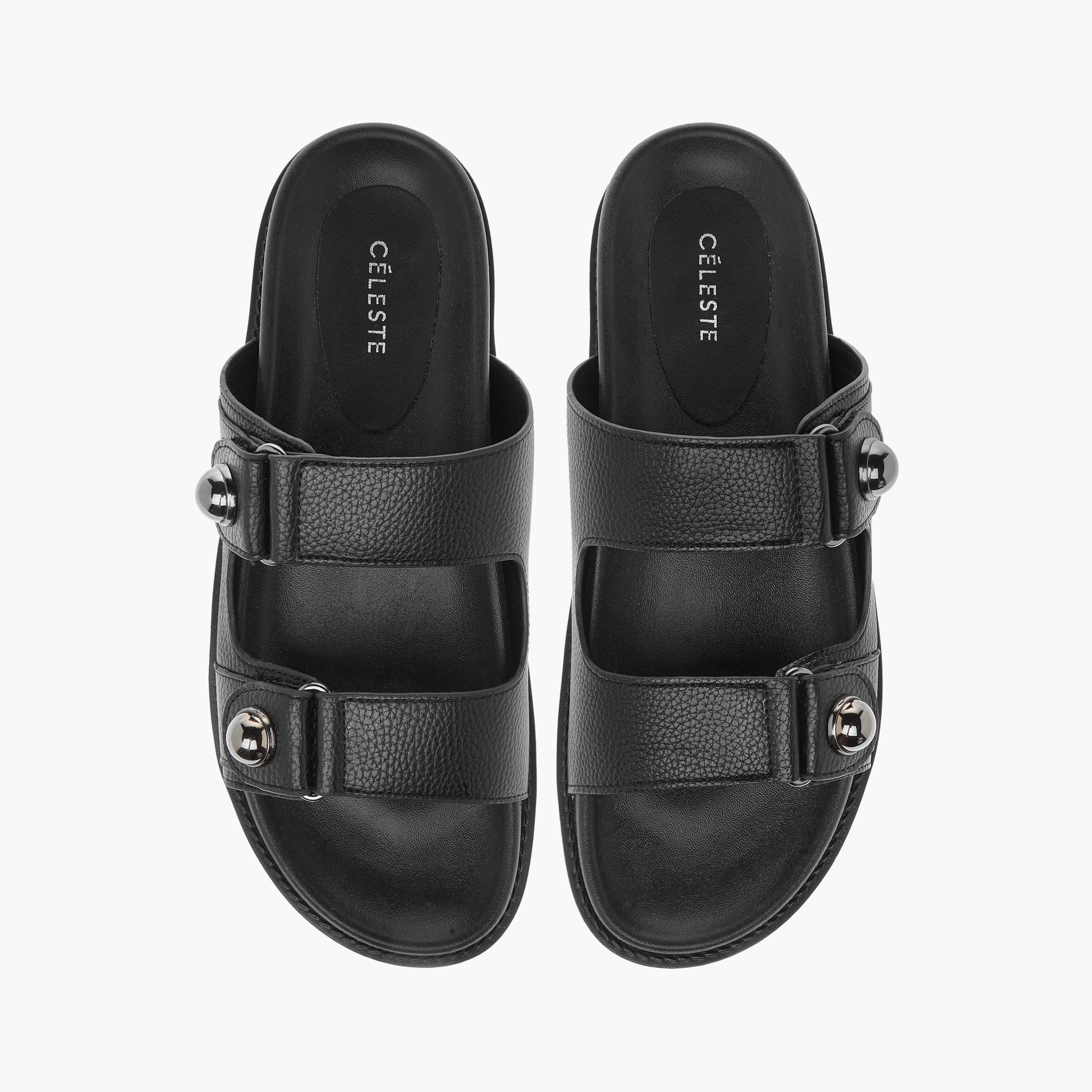 Celeste Women's Textured Slip-On Sandals-women-shoes-flats-sandals-image-1