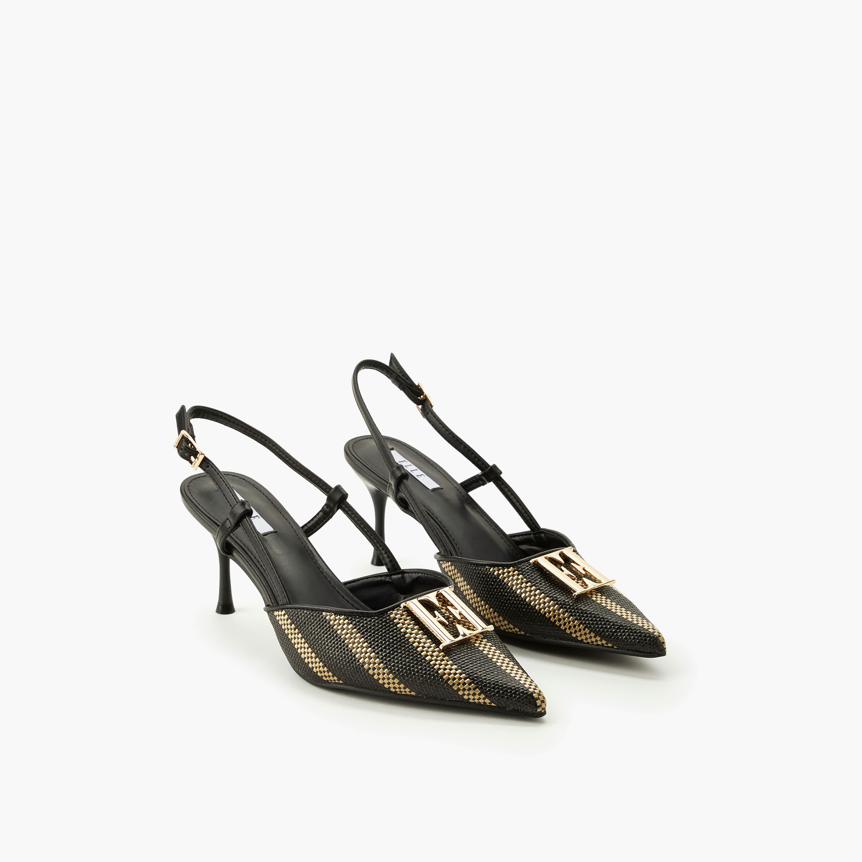 حذاء ميول بكعب ستيليتو بارز الملمس للنساء من إيل-women-shoes-sandals-heeled-image-1