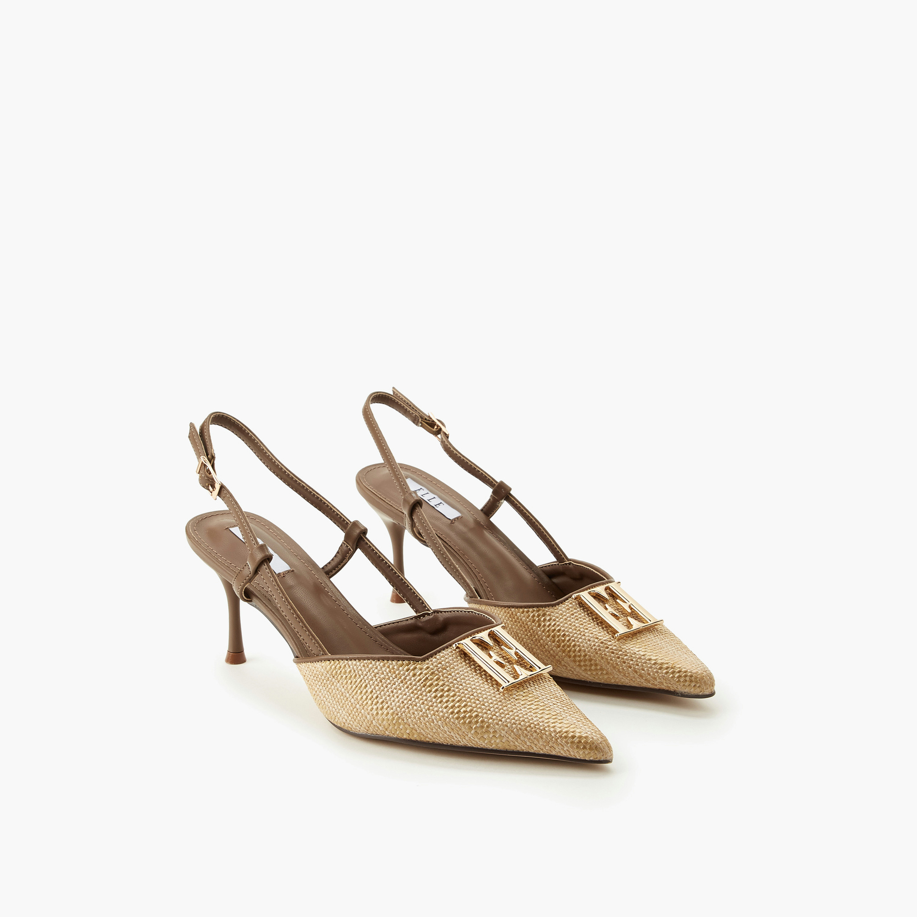 Elle Women Textured Stiletto Heel Mules-women-shoes-sandals-heeled-image-1