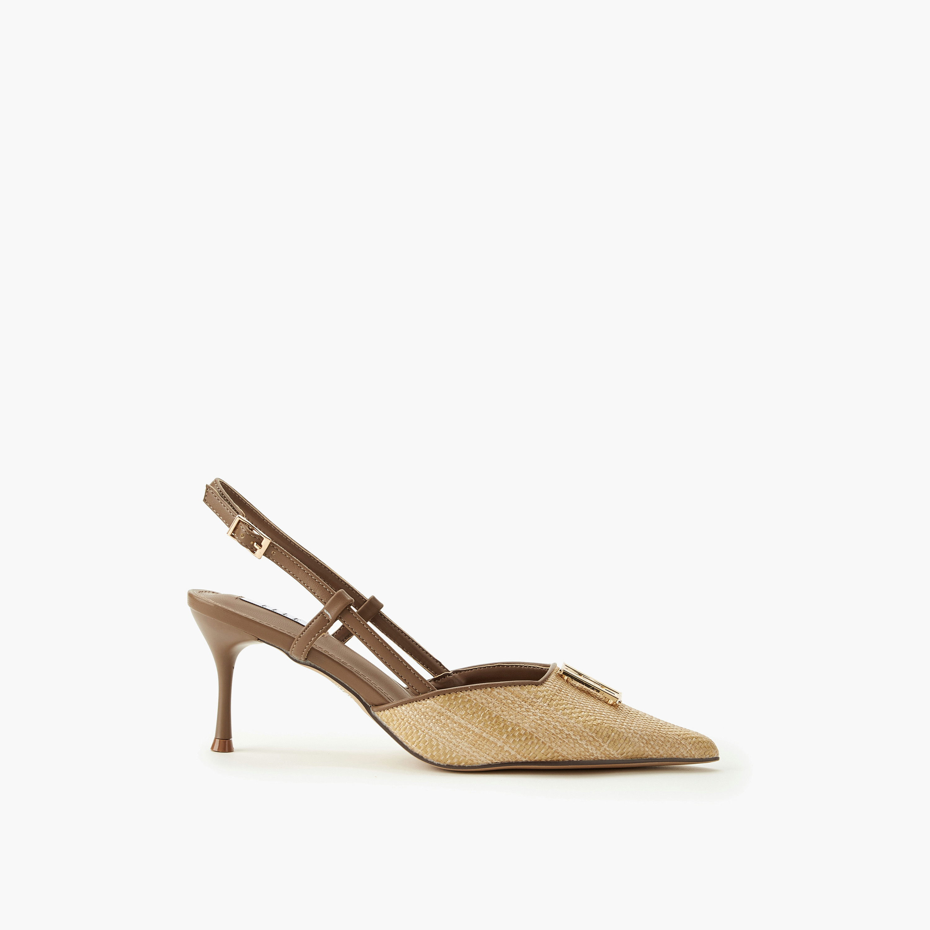Elle Women Textured Stiletto Heel Mules-women-shoes-sandals-heeled-image-3