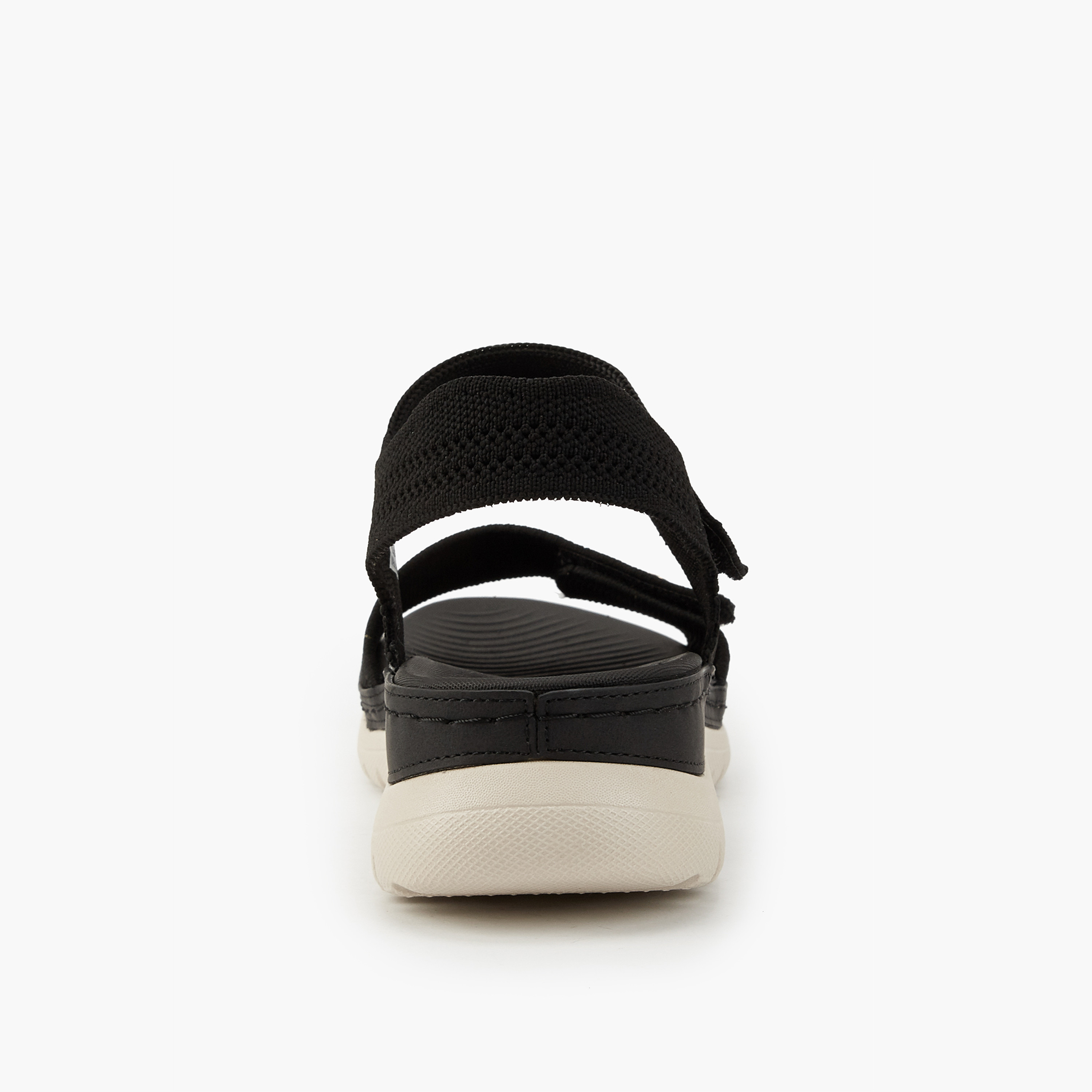 Flora Bella Textured Open Toe Sandals with Hook and Loop Closure-women-shoes-flats-sandals-image-5