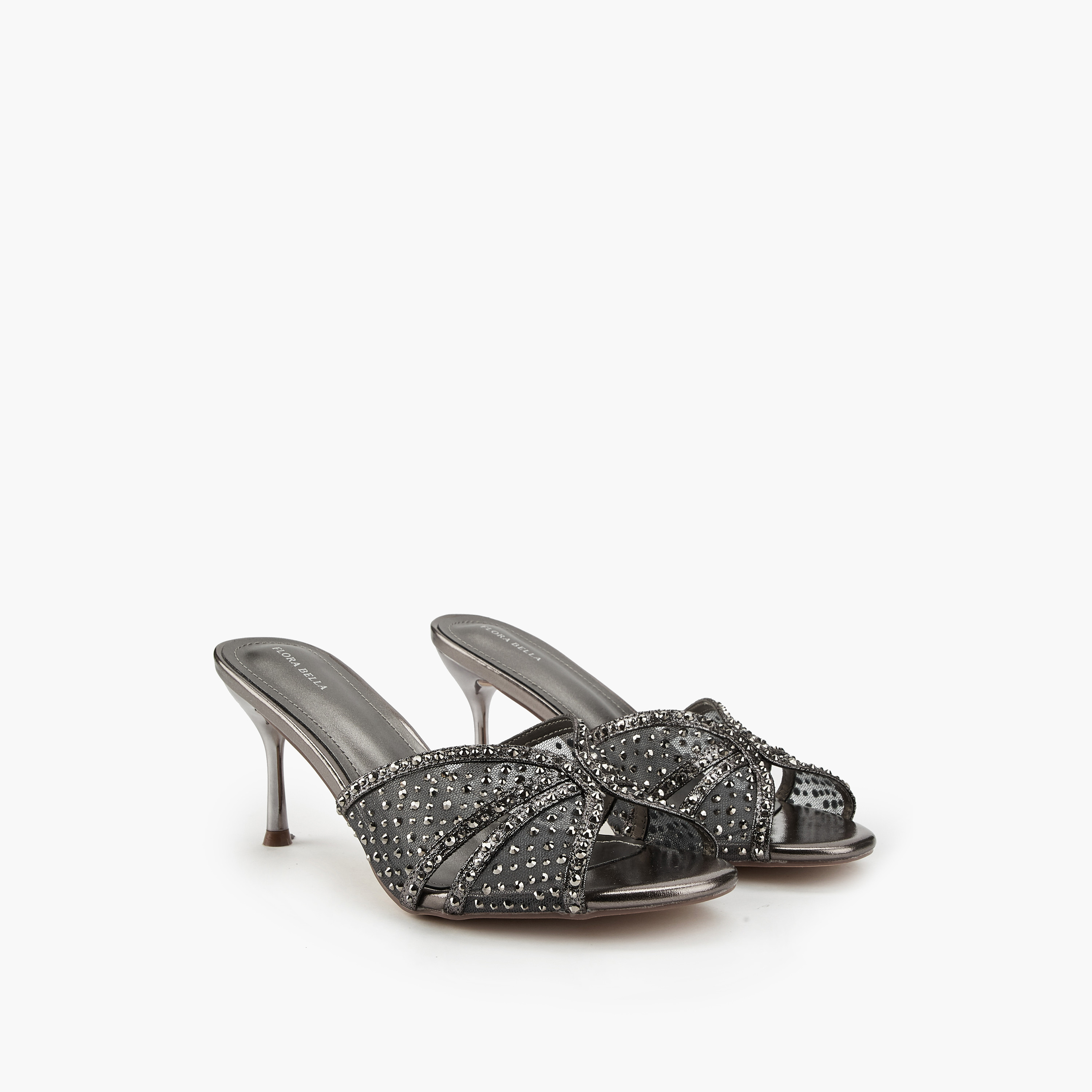 Flora Bella Embellished Slip-On Sandals with Stiletto Heels-women-shoes-sandals-heeled-image-1