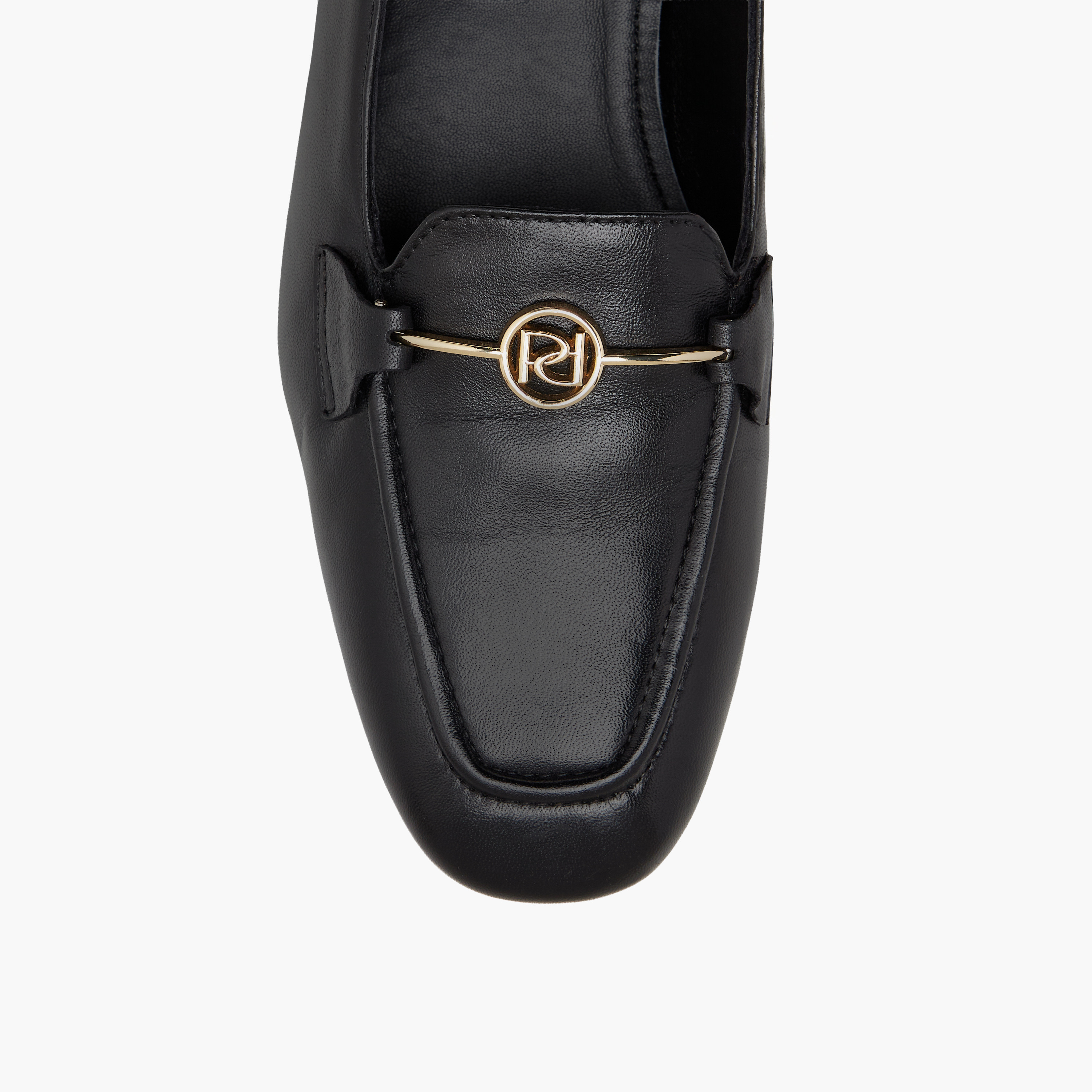 Paprika Buckle Detail Loafers with Block Heels-women-shoes-heels-image-4