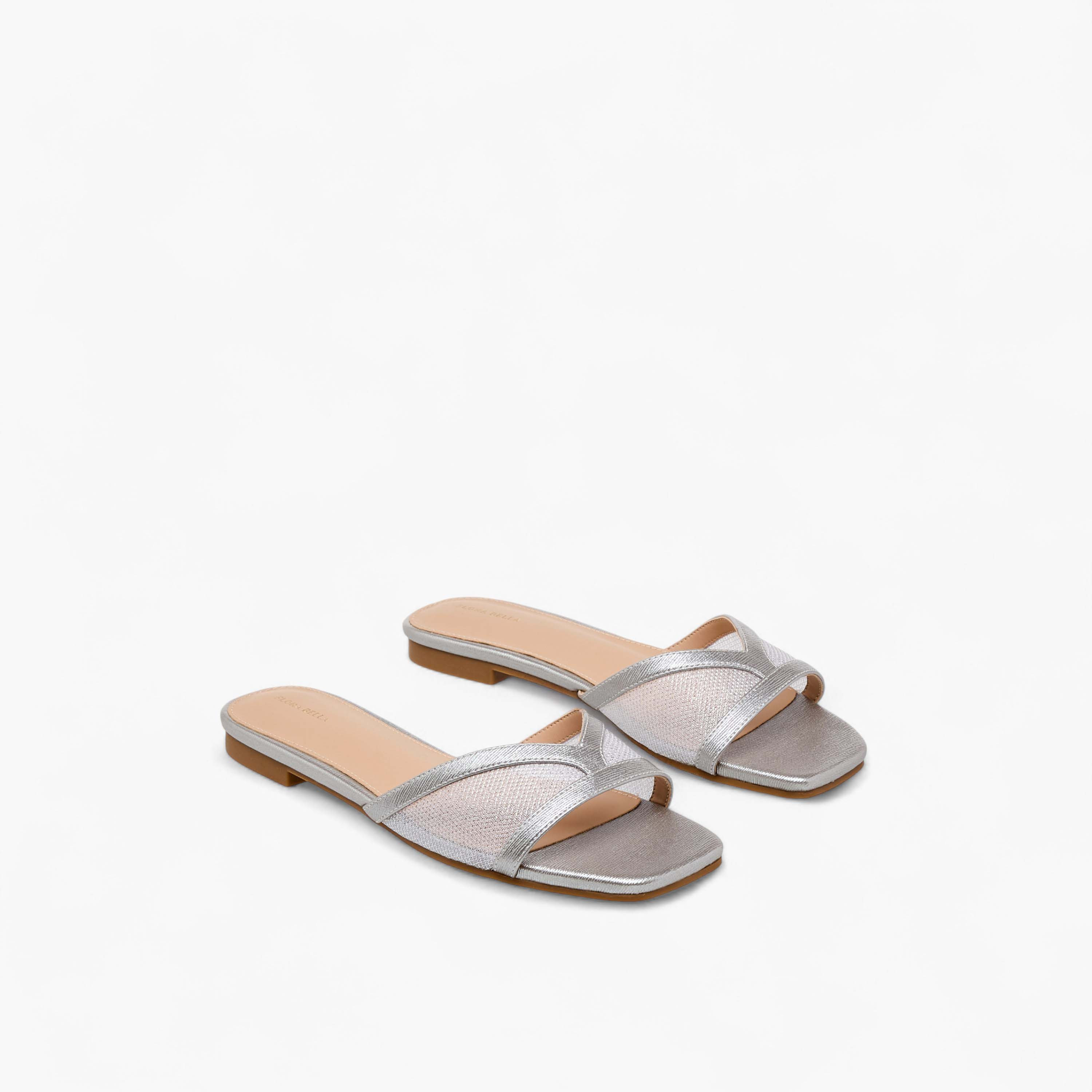 Floral Bella Women Mesh Panel Slide Sandals-women-shoes-flats-sandals-image-1