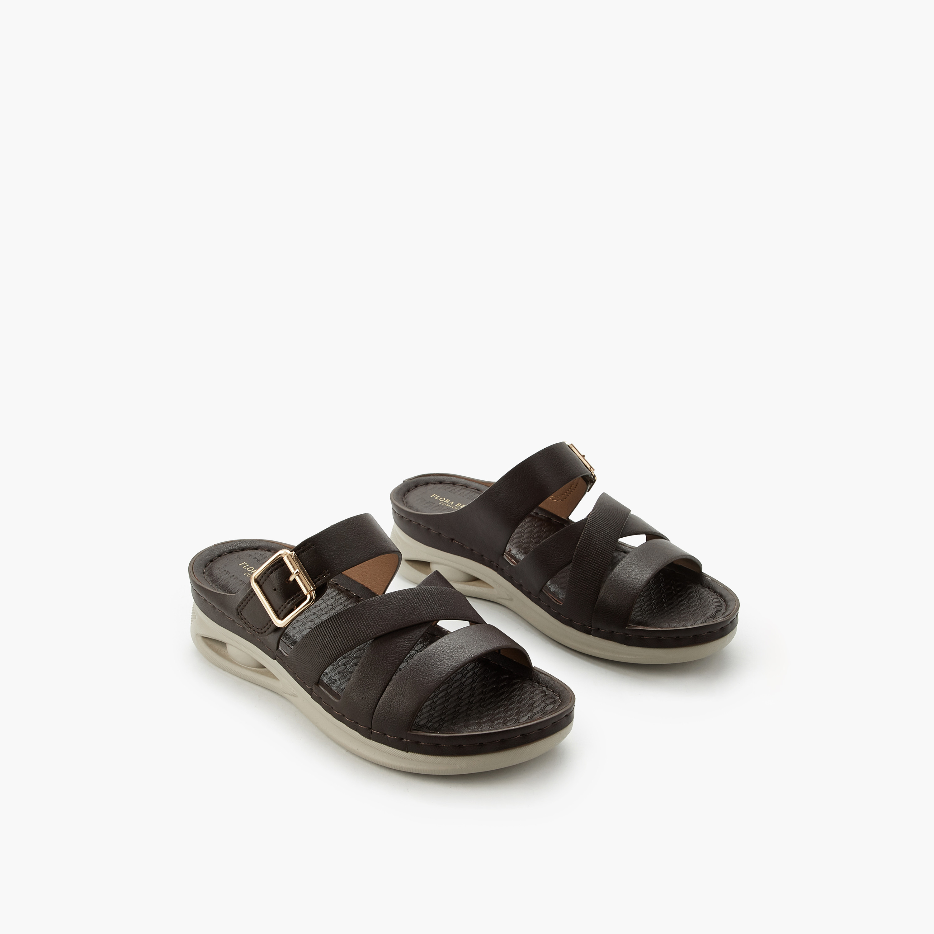 Flora Bella Women Buckle Detail Comfort Sandals-women-shoes-flats-sandals-image-1