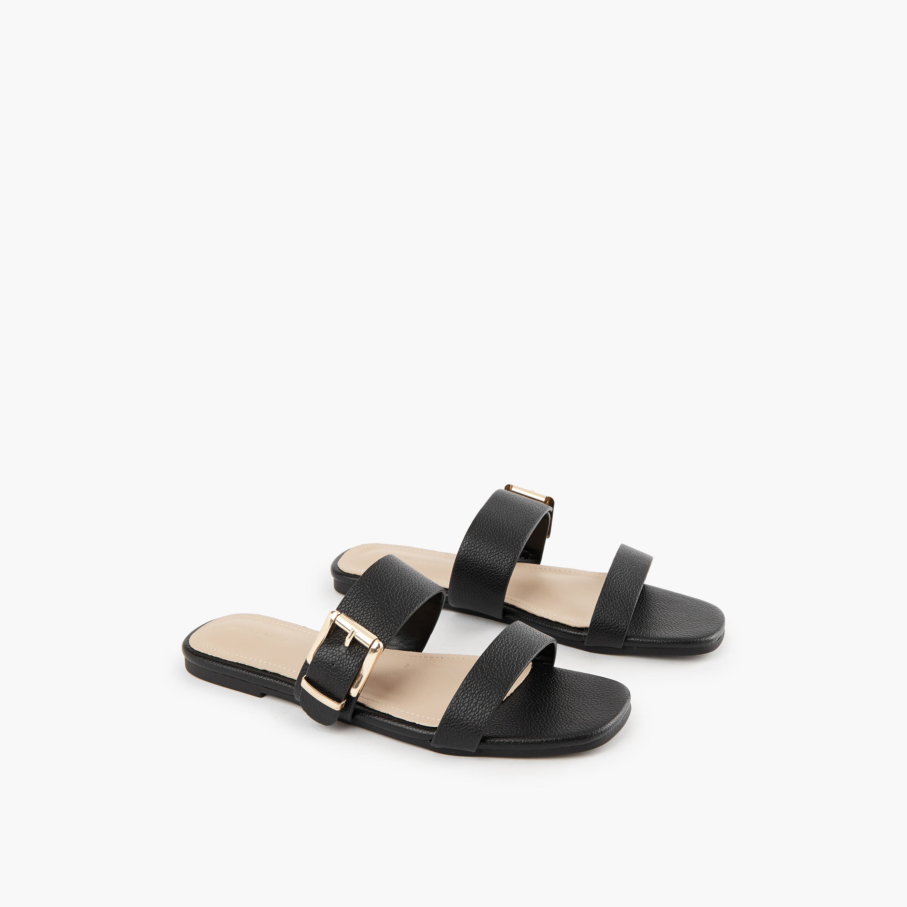 Flora Bella Buckle Accent Slip-On Flat Sandals-women-shoes-flats-sandals-image-1