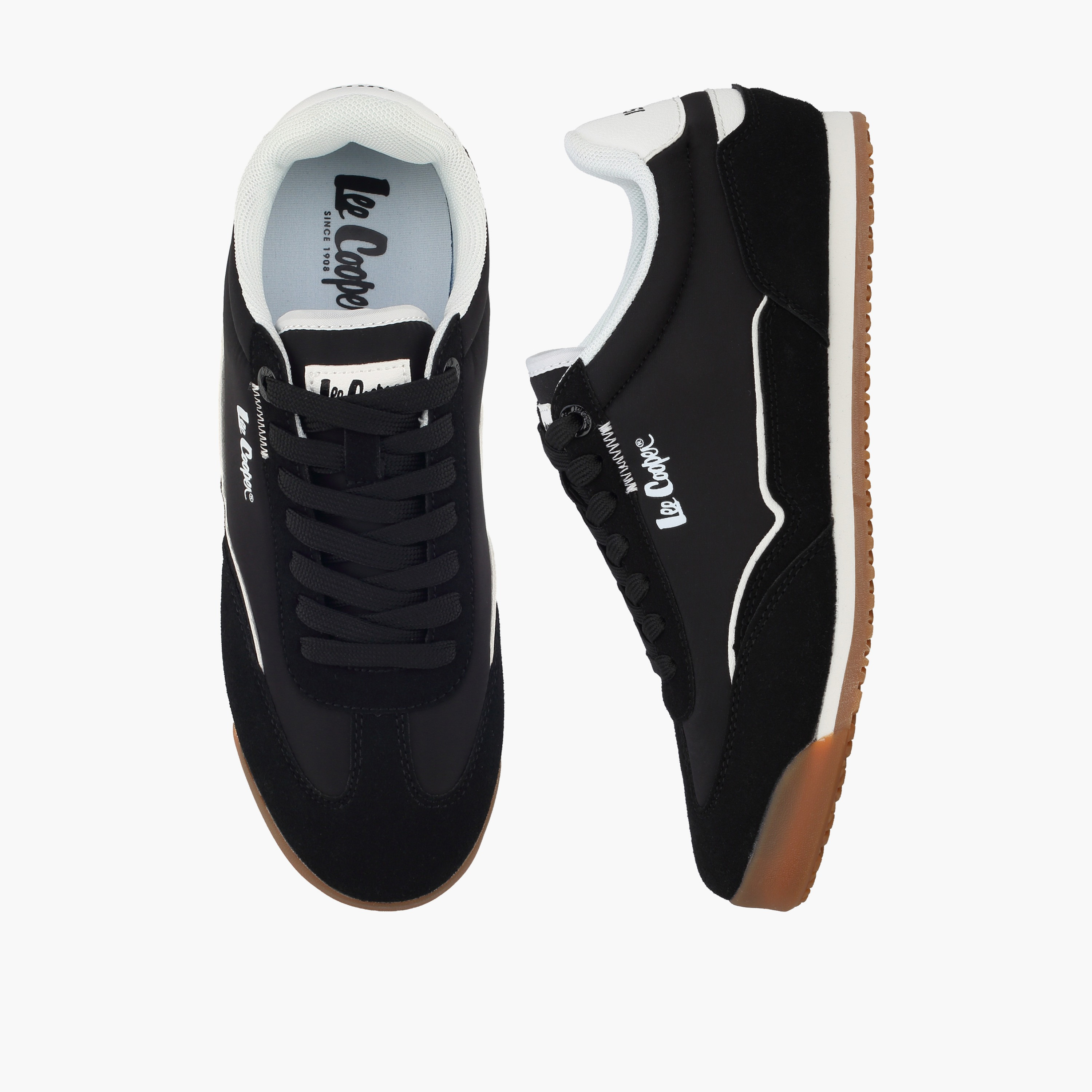 حذاء سنيكرز كاحل برباط وطبعات شعار للنساء من لي كوبر-women-shoes-sneakers-image-1