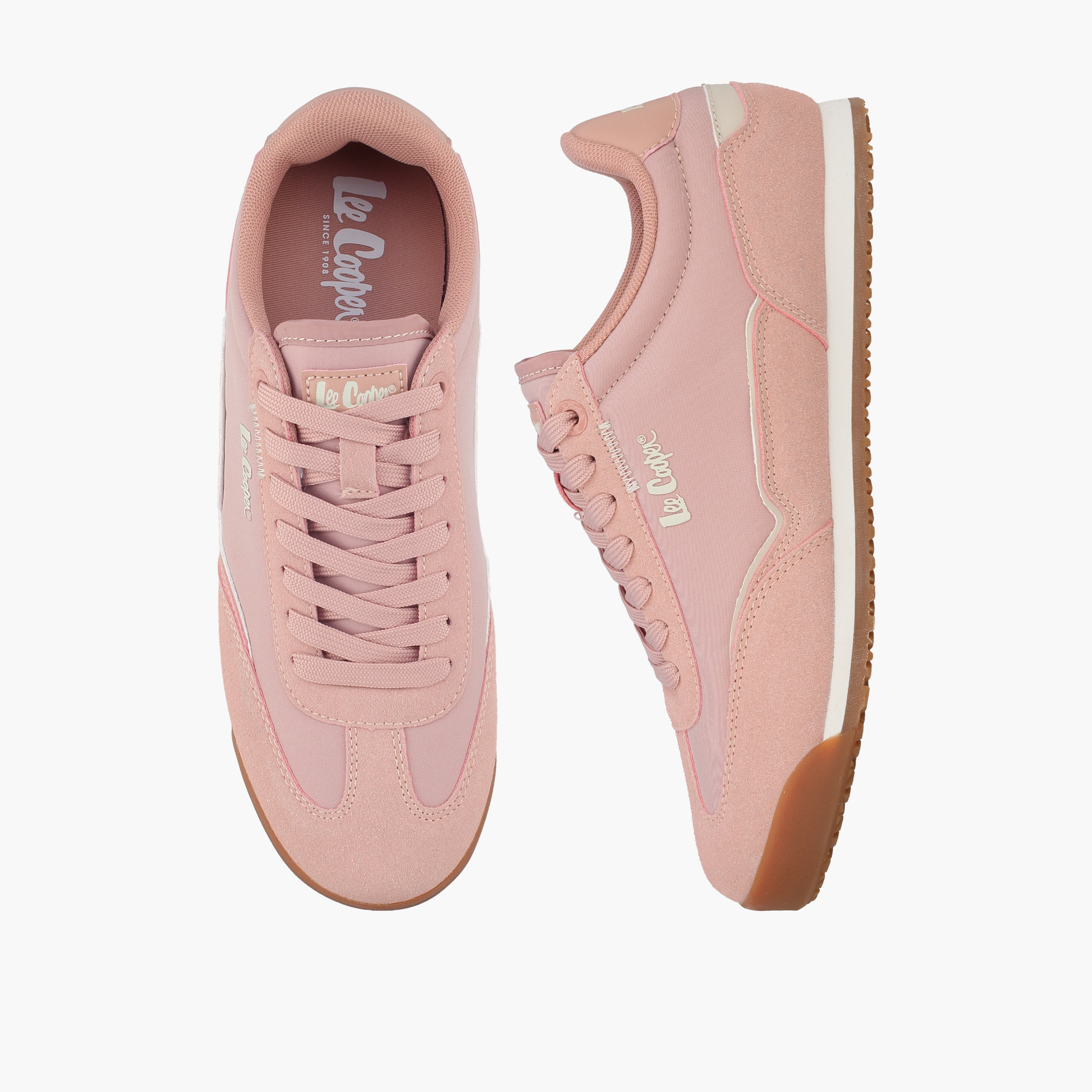 حذاء سنيكرز كاحل برباط وطبعات شعار للنساء من لي كوبر-women-shoes-sneakers-image-1